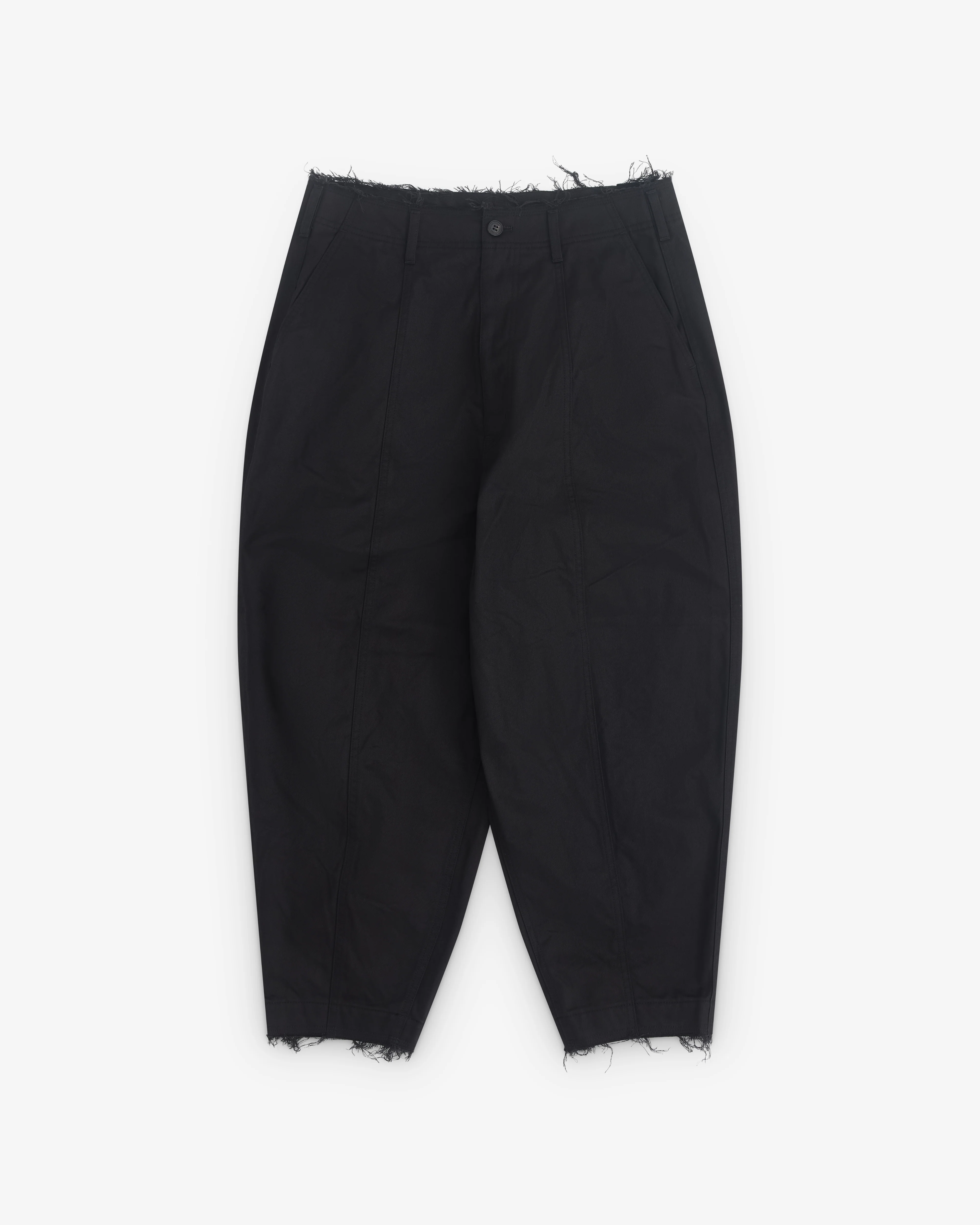 CDG Homme - Men's Raw Hem Barrel Leg Trousers - (Black)