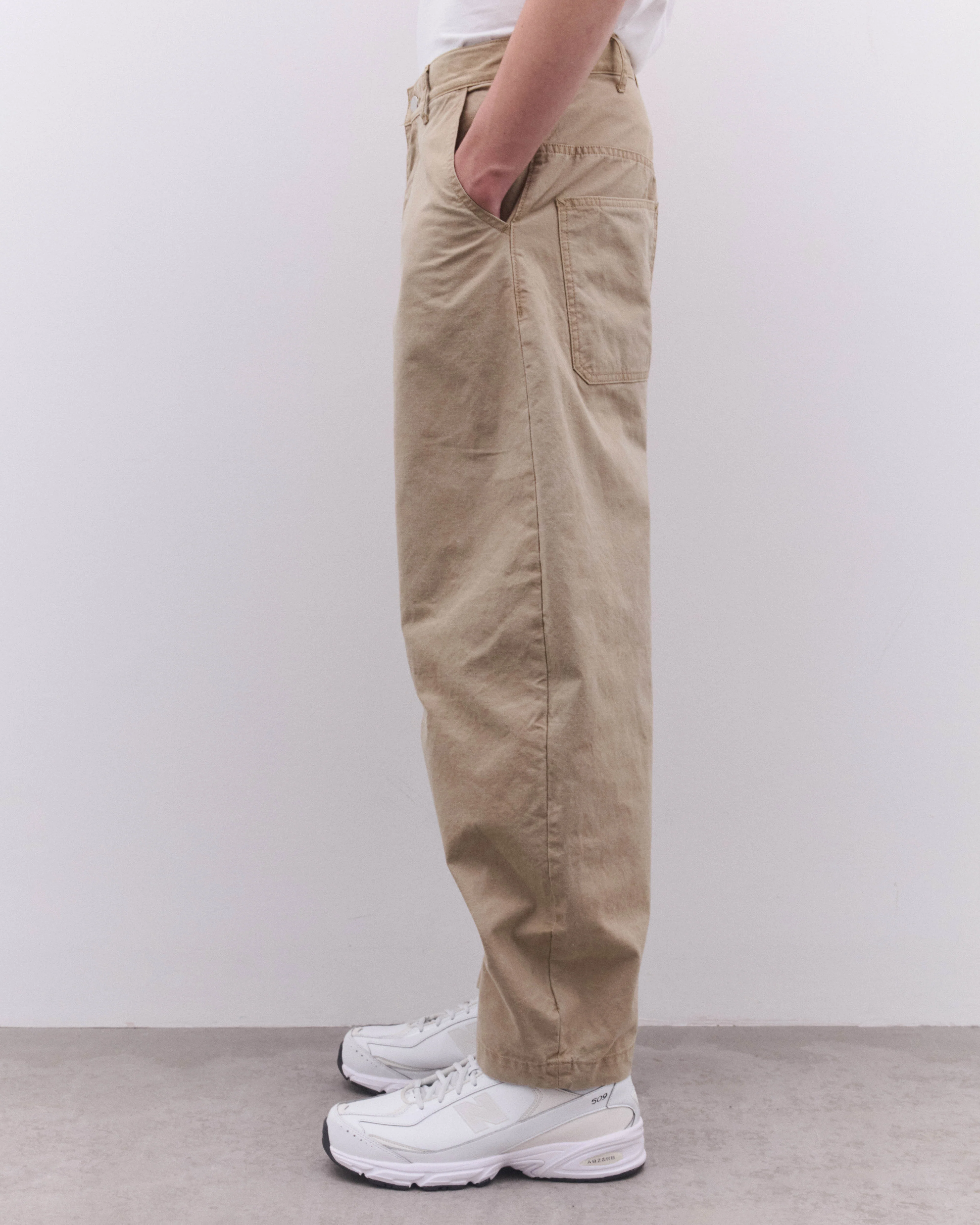 CDG Homme - Men’s Curved Hem Jeans - (Sand) - Image 4