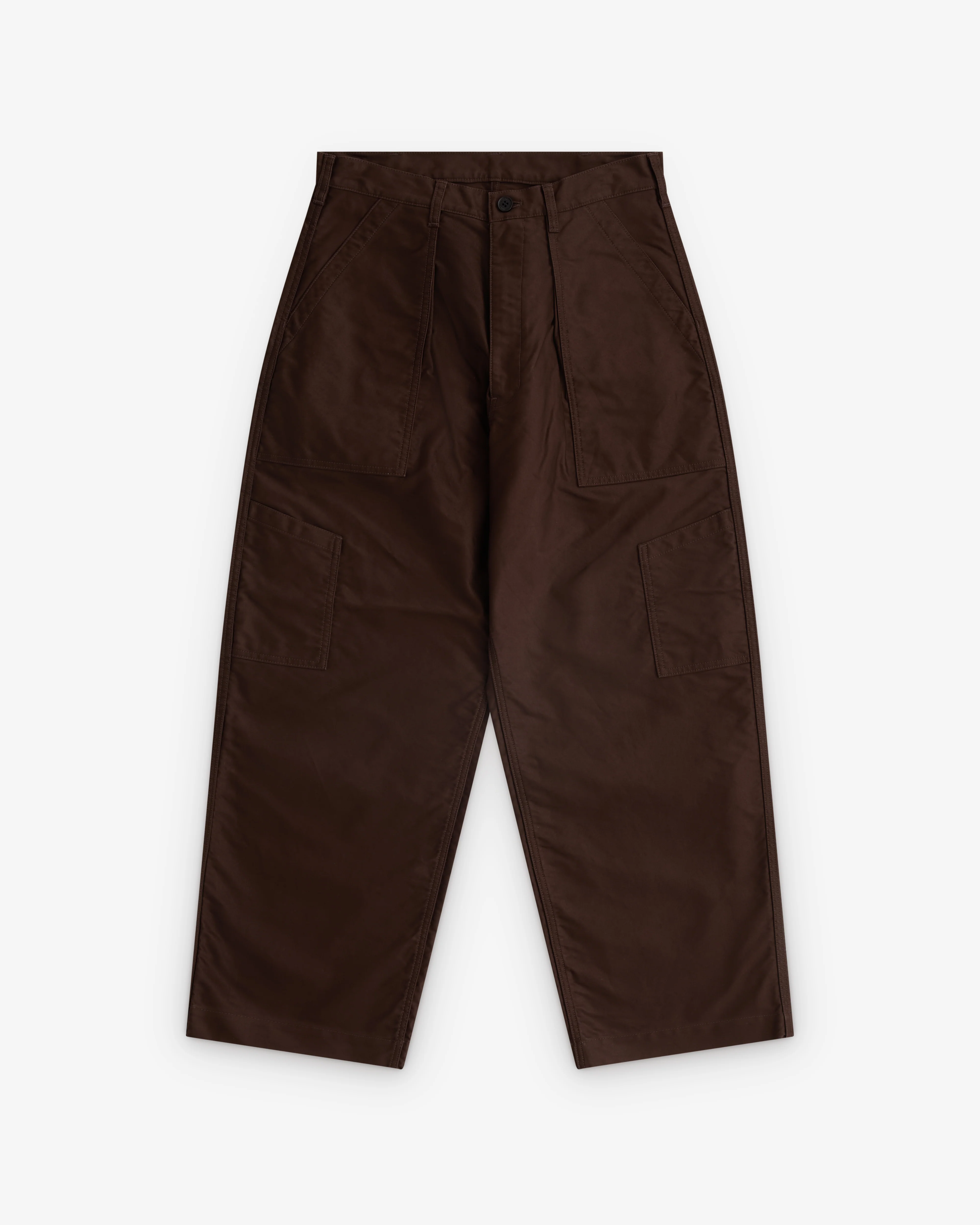 CDG Homme - Men’s Patch Pocket Tapered Trousers - (Brown)