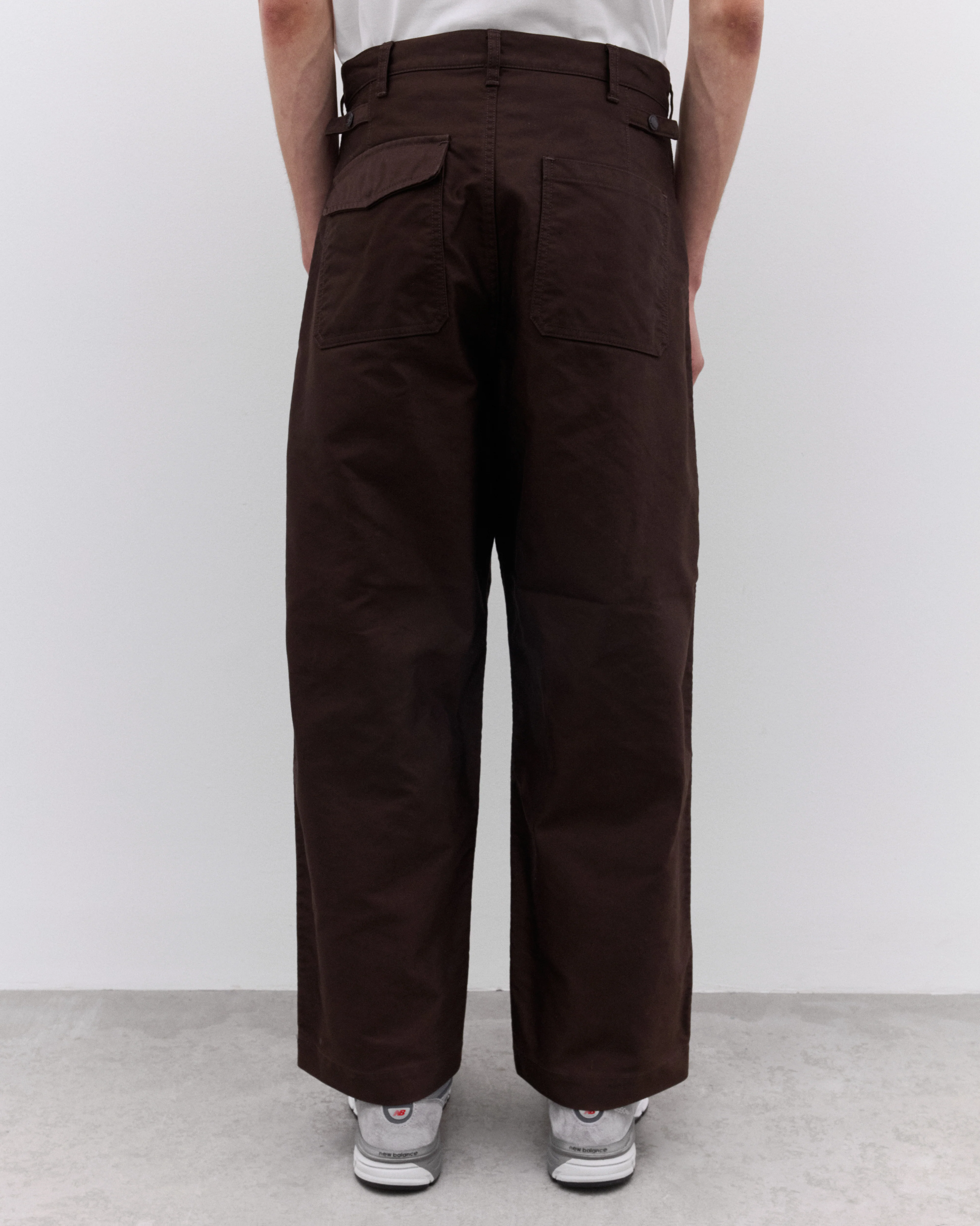 CDG Homme - Men’s Patch Pocket Tapered Trousers - (Brown) - Image 4