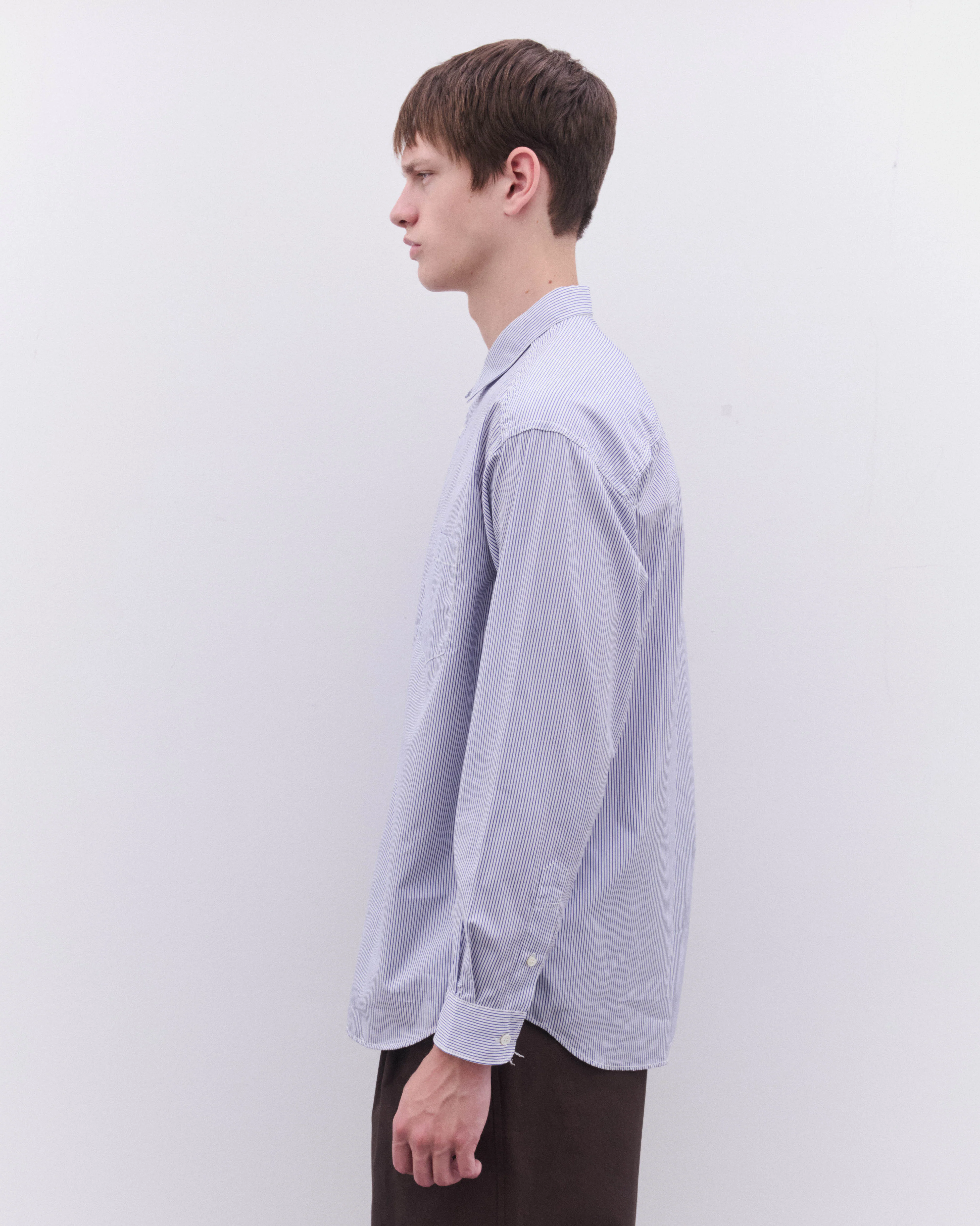 CDG Homme - Men’s Multi Stripe Shirt - (Blue) - Image 4