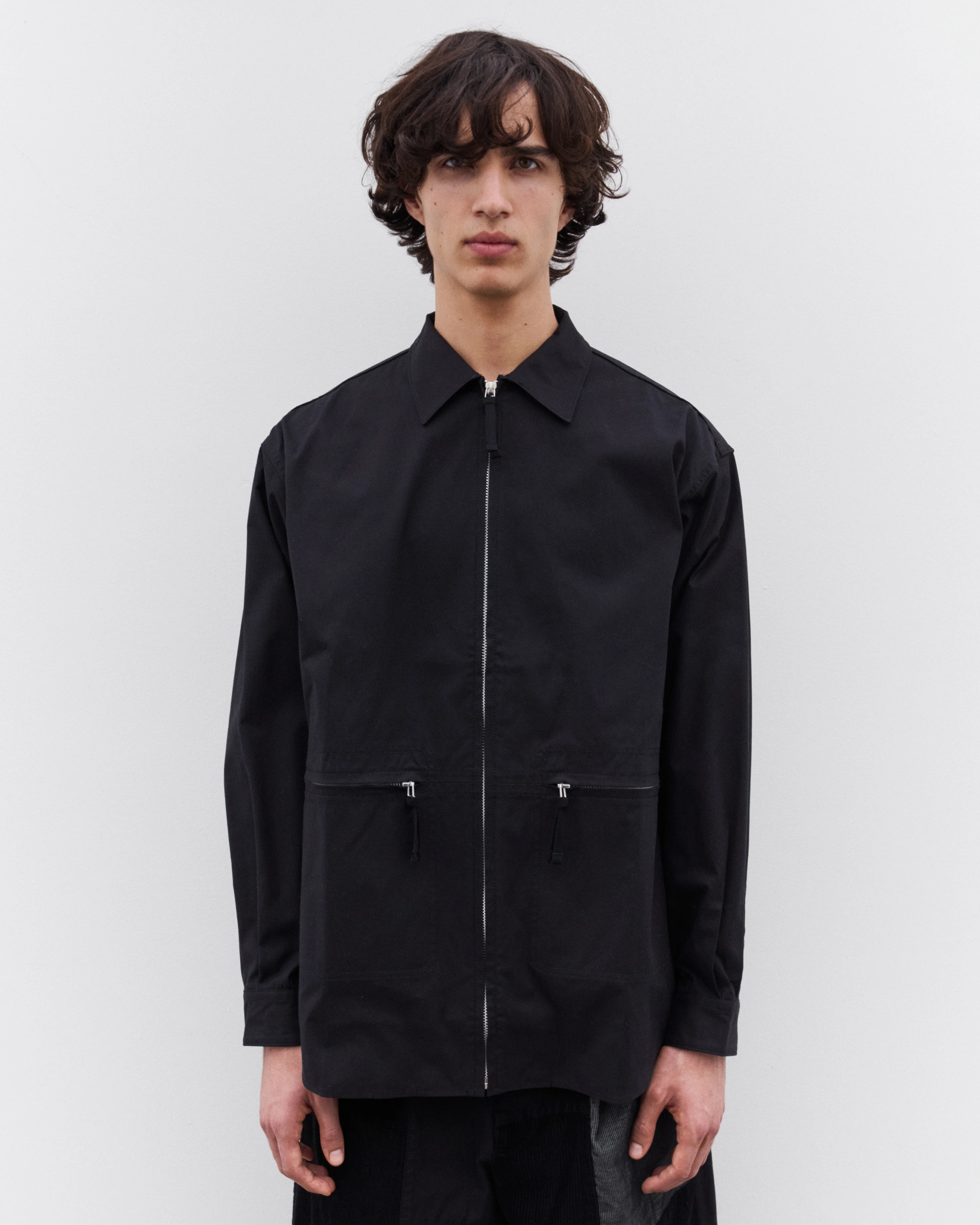 CDG Homme - Men’s Zip Shirt - (Black) - Image 2