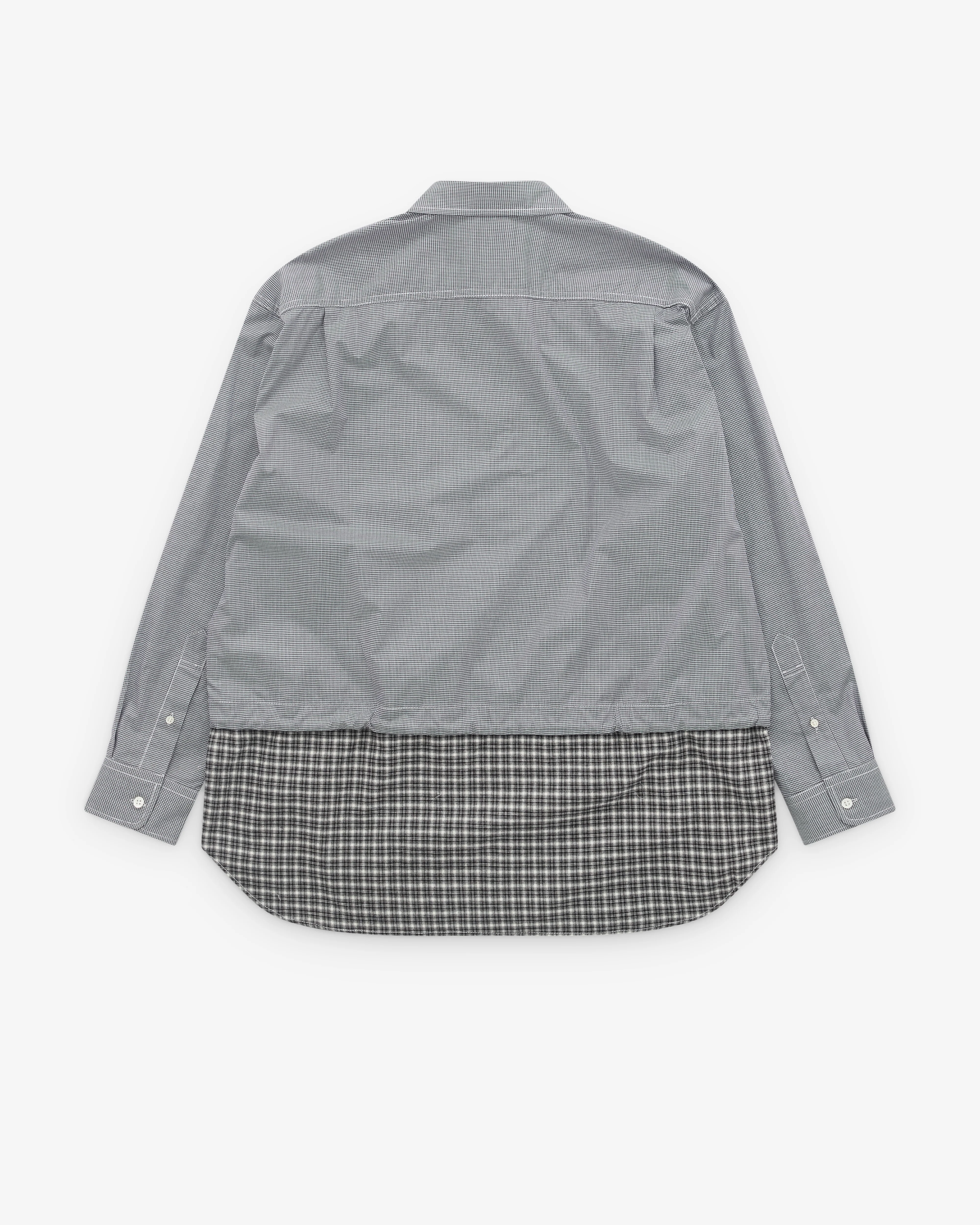 CDG Homme - Men’s Check Hem Shirt - (Grey) - Image 2