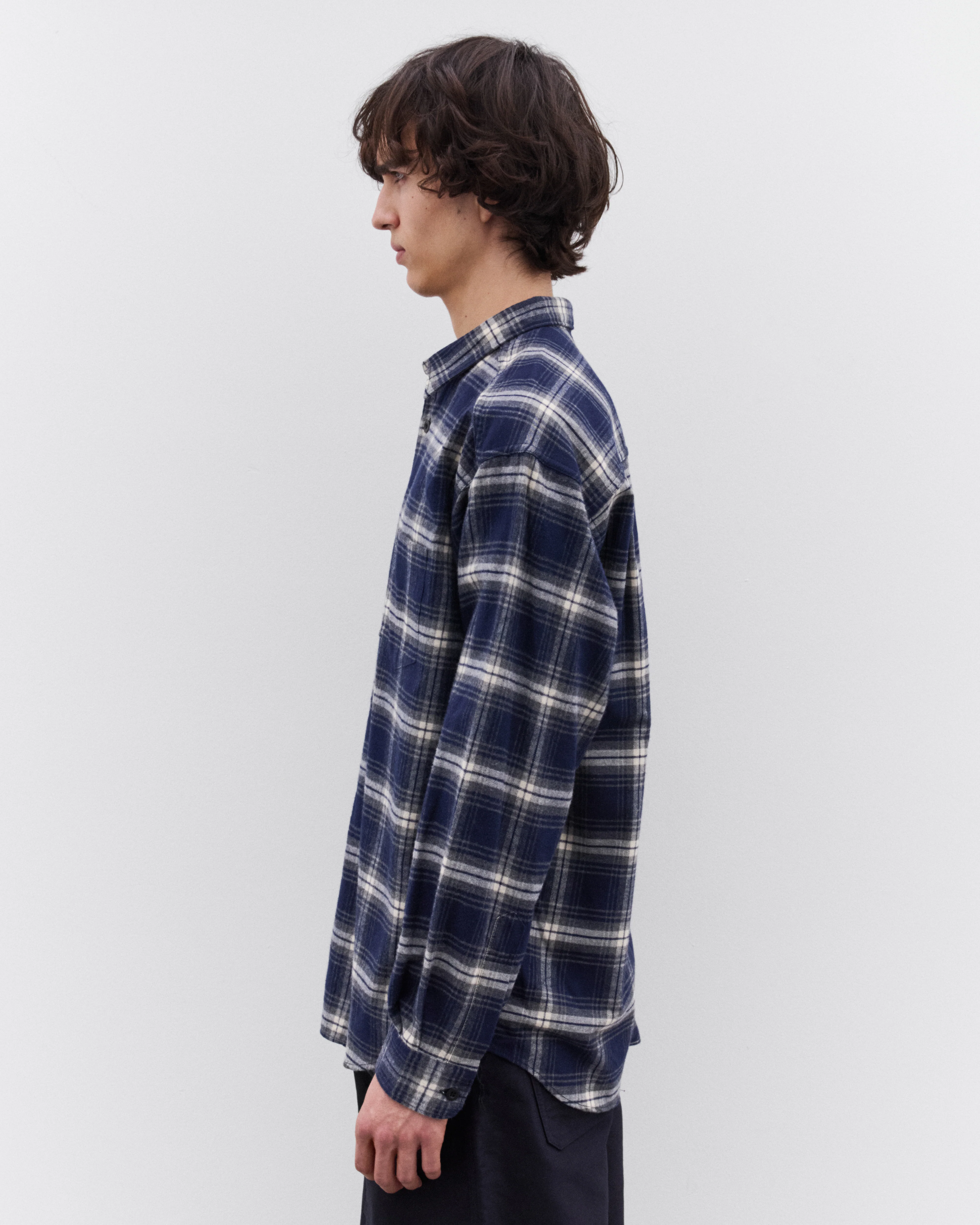 CDG Homme - Men’s Double Check Shirt - (Navy) - Image 3