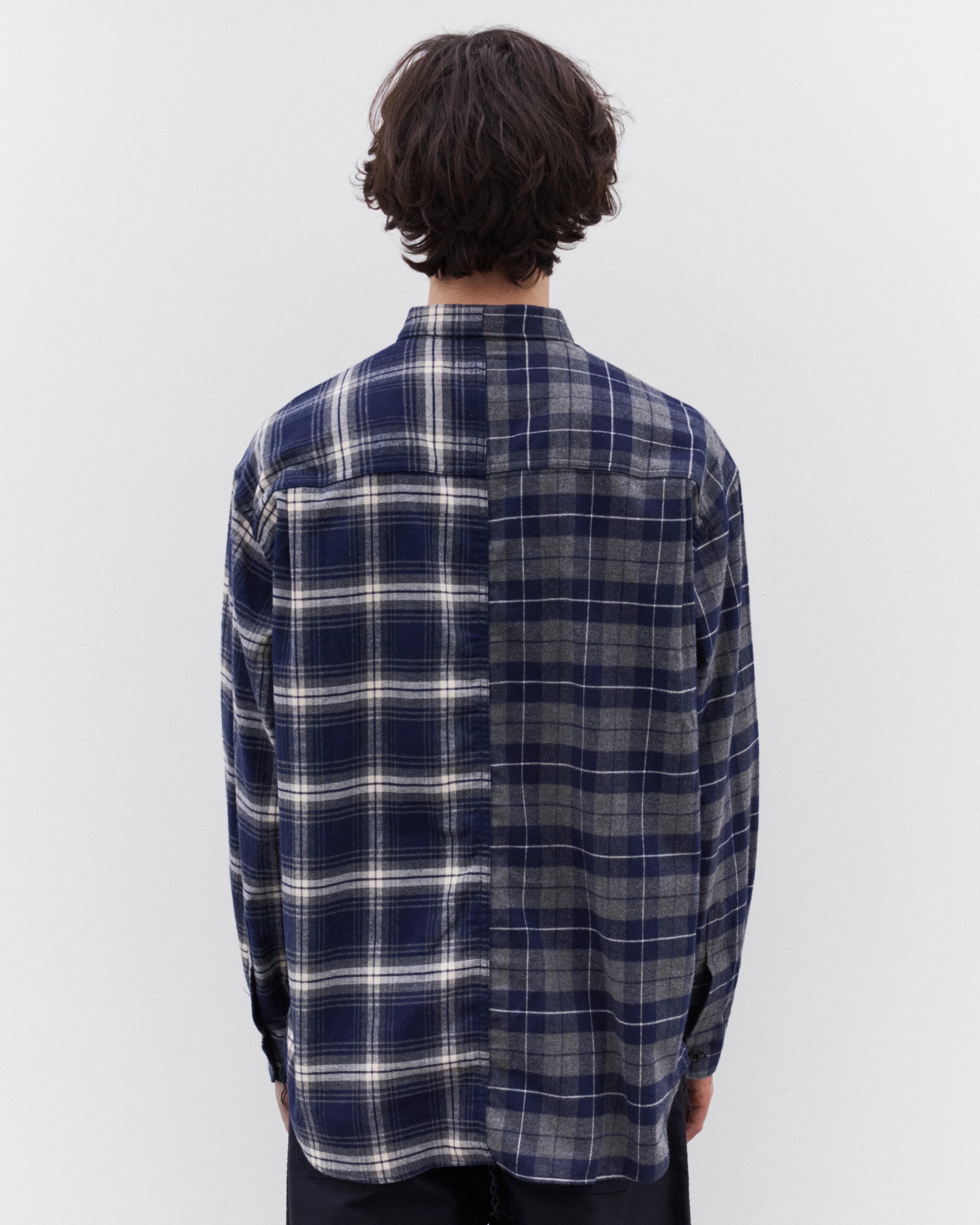CDG Homme - Men’s Double Check Shirt - (Navy) - Image 4