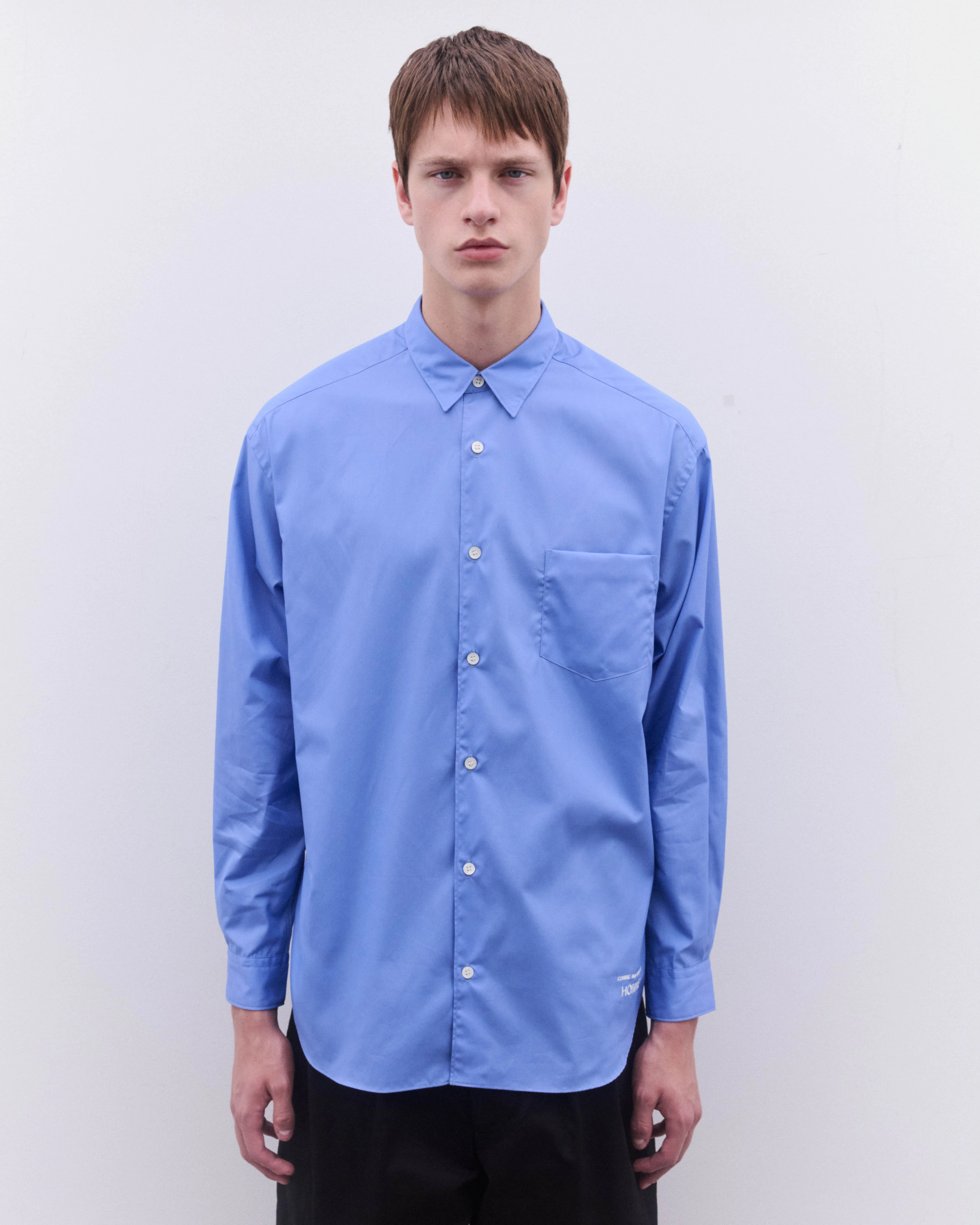 CDG Homme - Men’s Logo Shirt - (Blue) - Image 3