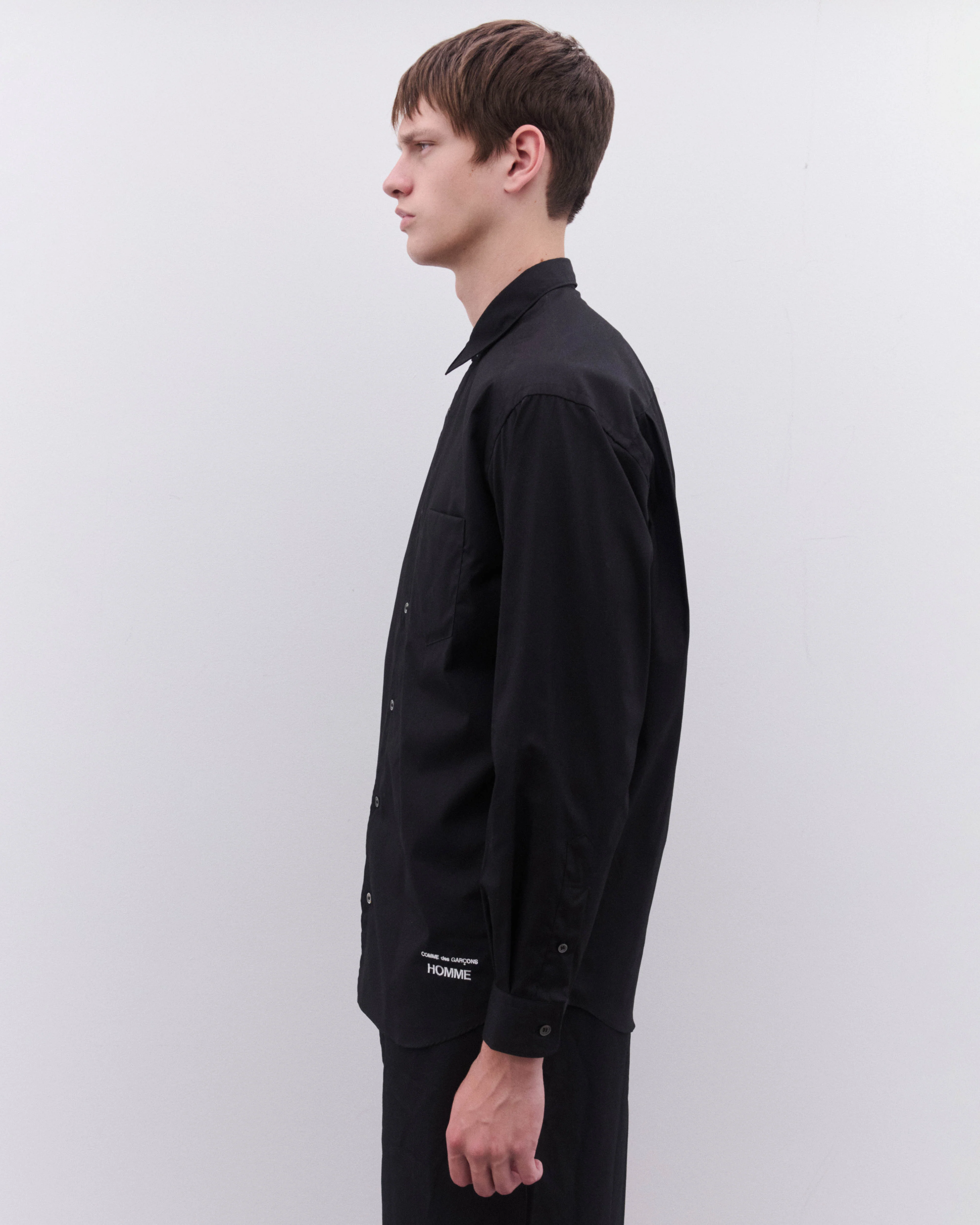 CDG Homme - Men’s Logo Shirt - (Black) - Image 3