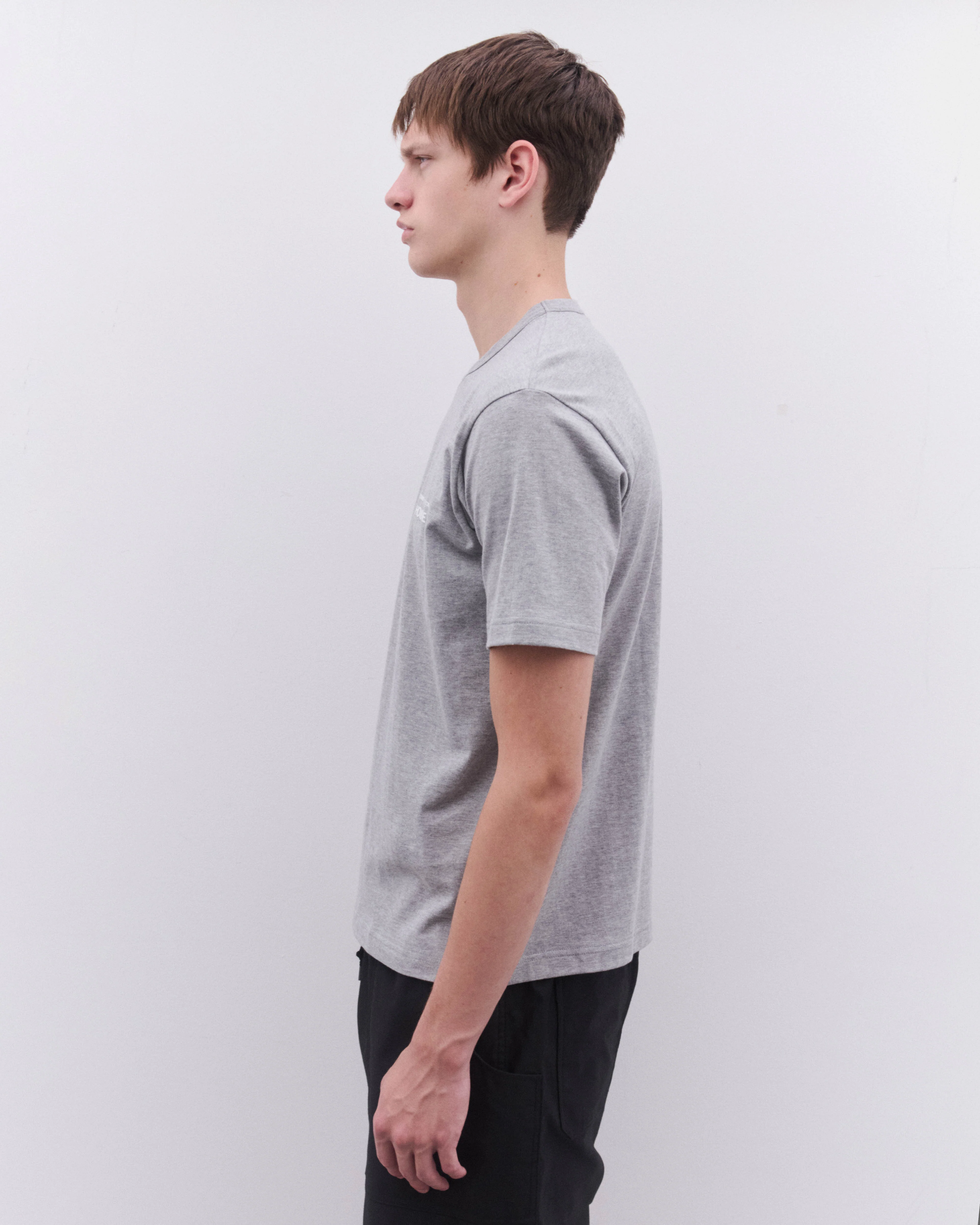 CDG Homme - Men’s Logo T-Shirt - (Grey) - Image 4