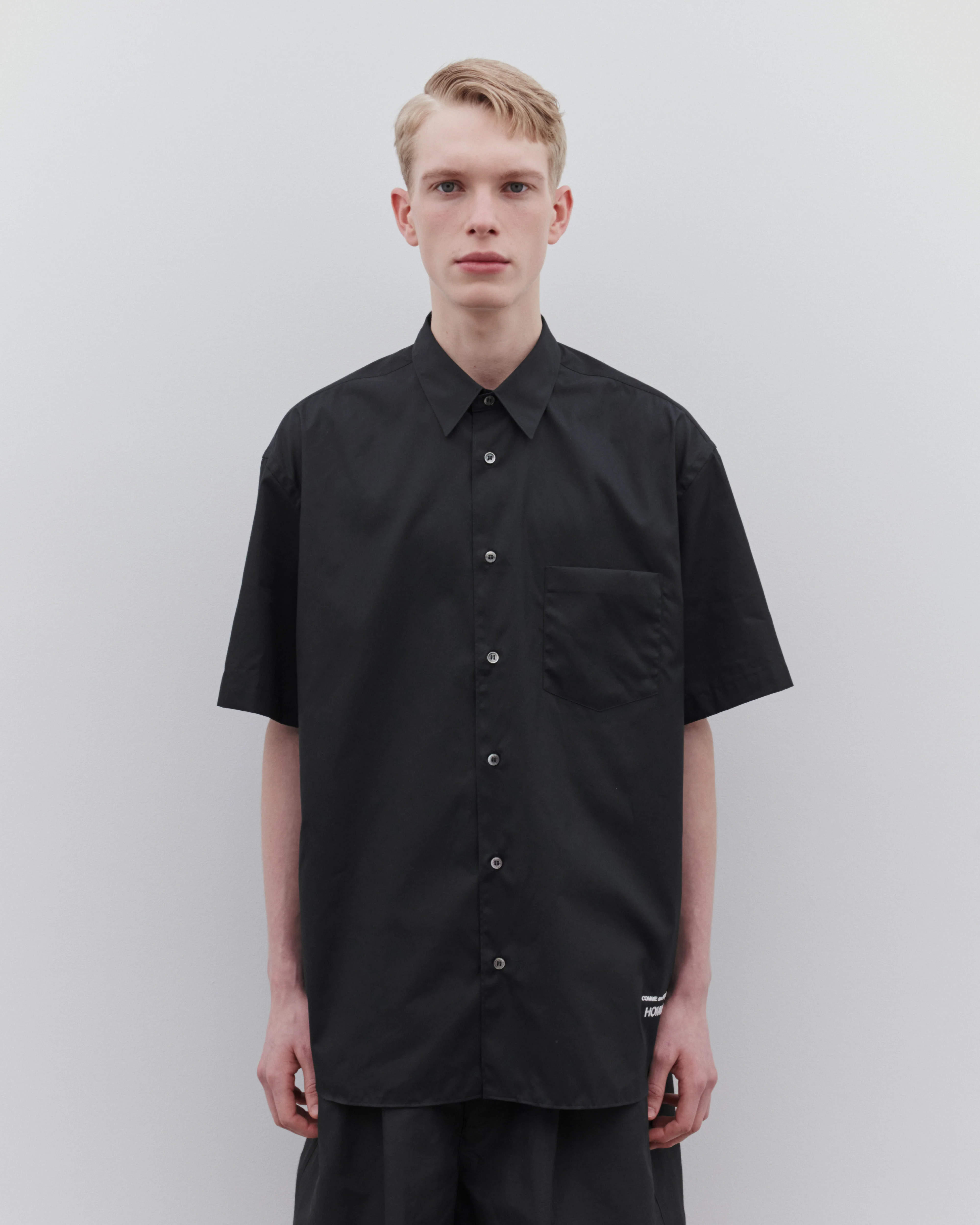 CDG Homme - Men’s Short Sleeve Shirt - (Black) - Image 2