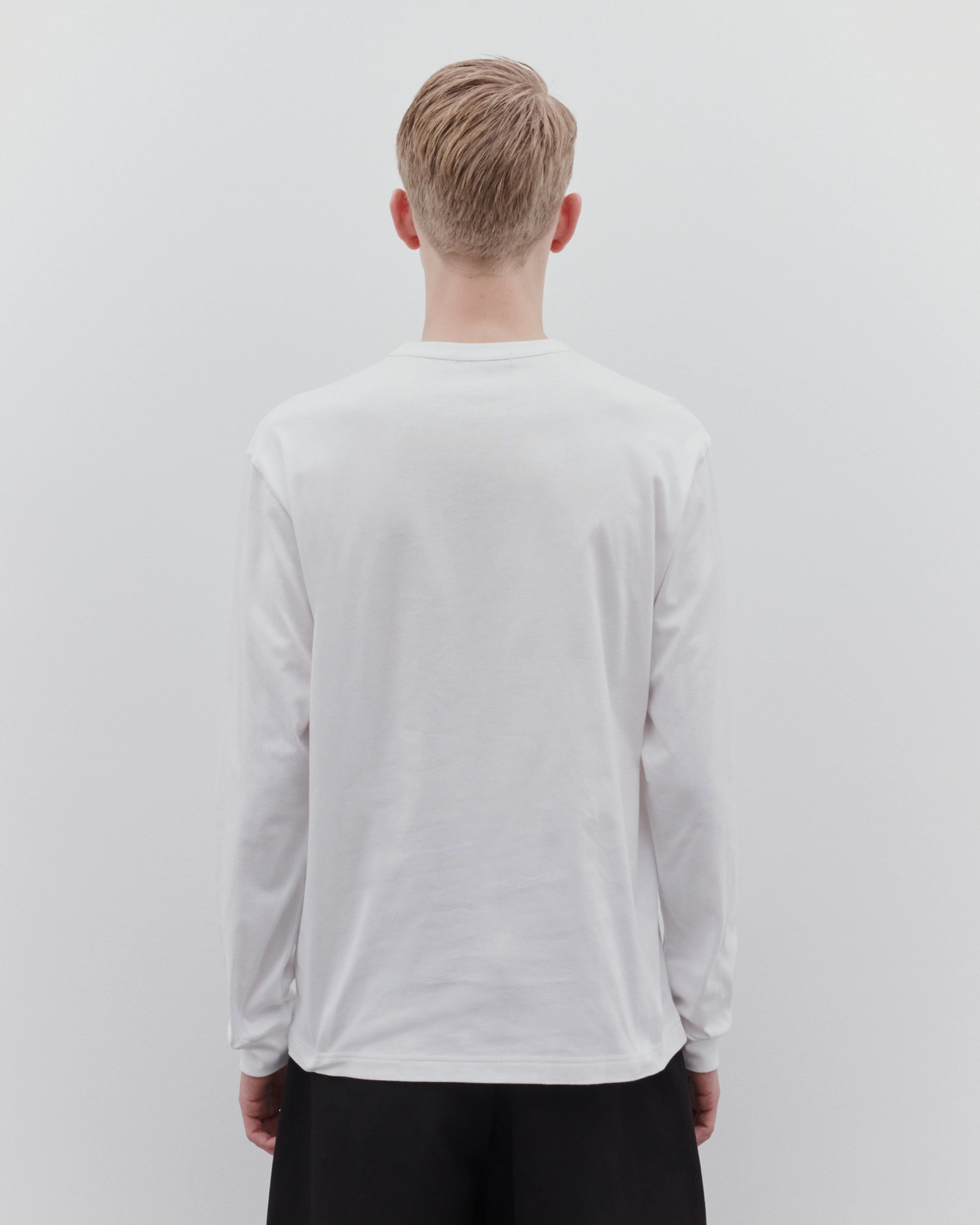 CDG Homme - Men’s Long Sleeve T-Shirt - (White) - Image 4