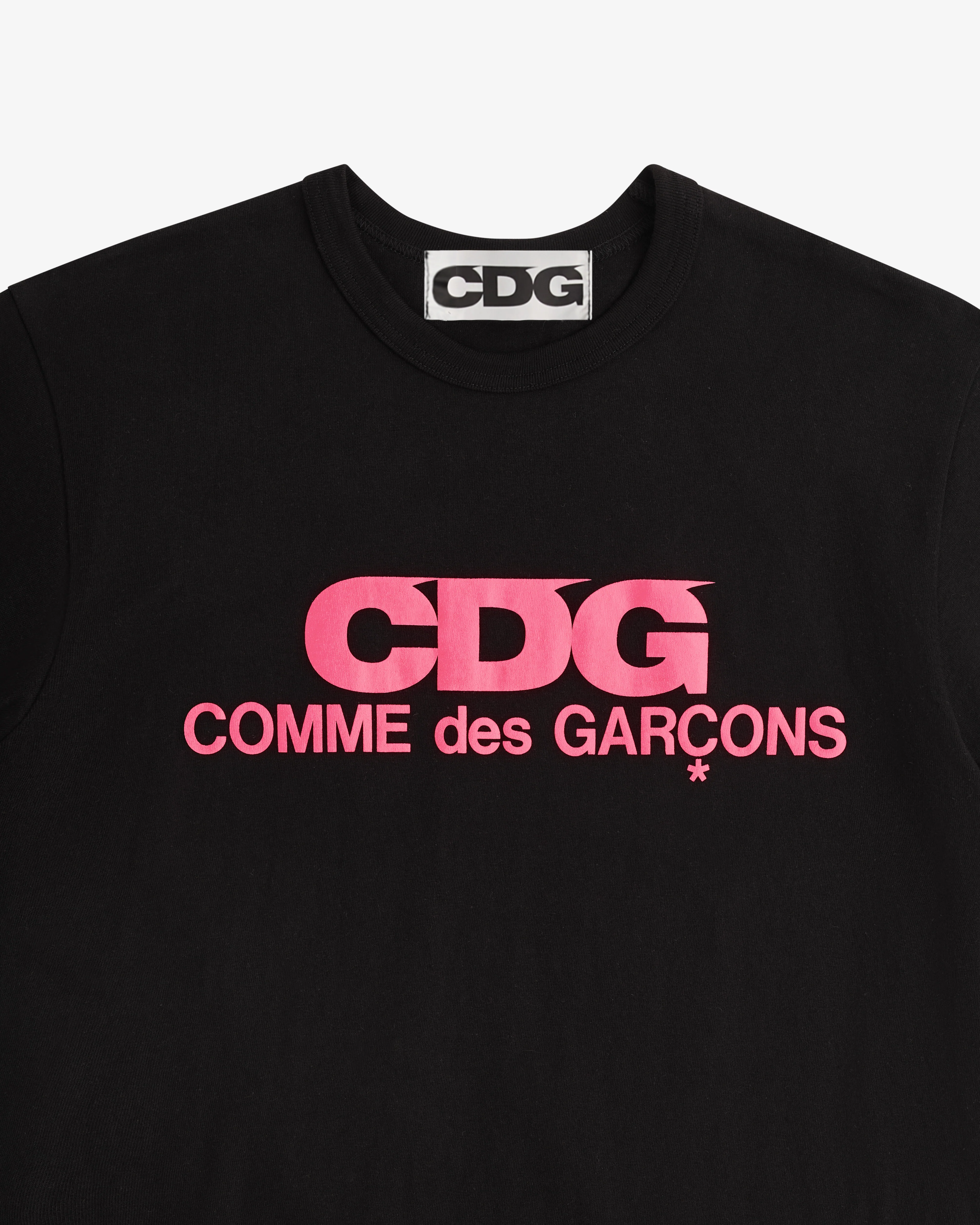 CDG - Pink Logo T-Shirt - (Black) - Image 2