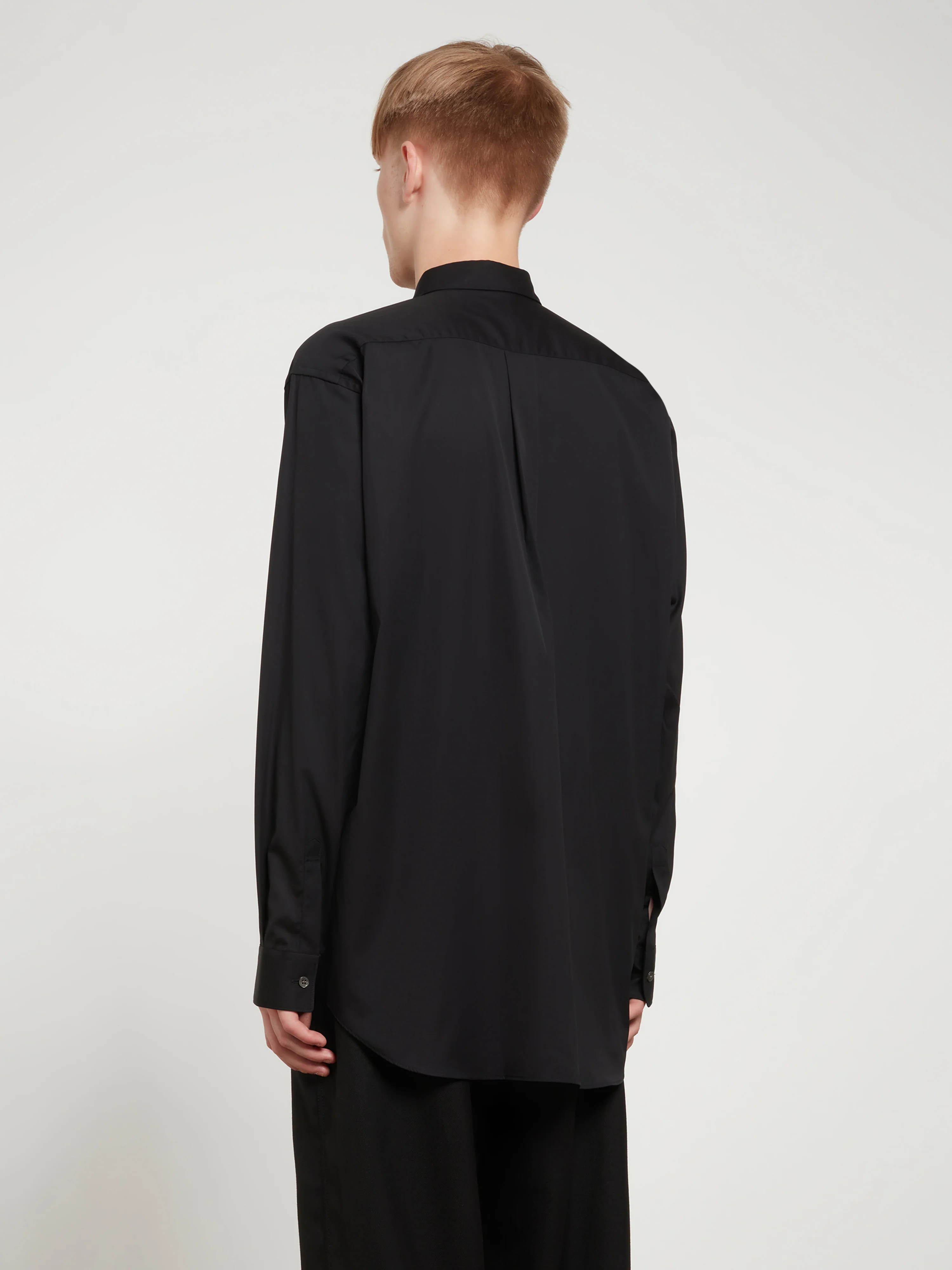 CDG Shirt Forever - Wide Fit Cotton Shirt - (Black) - Image 5