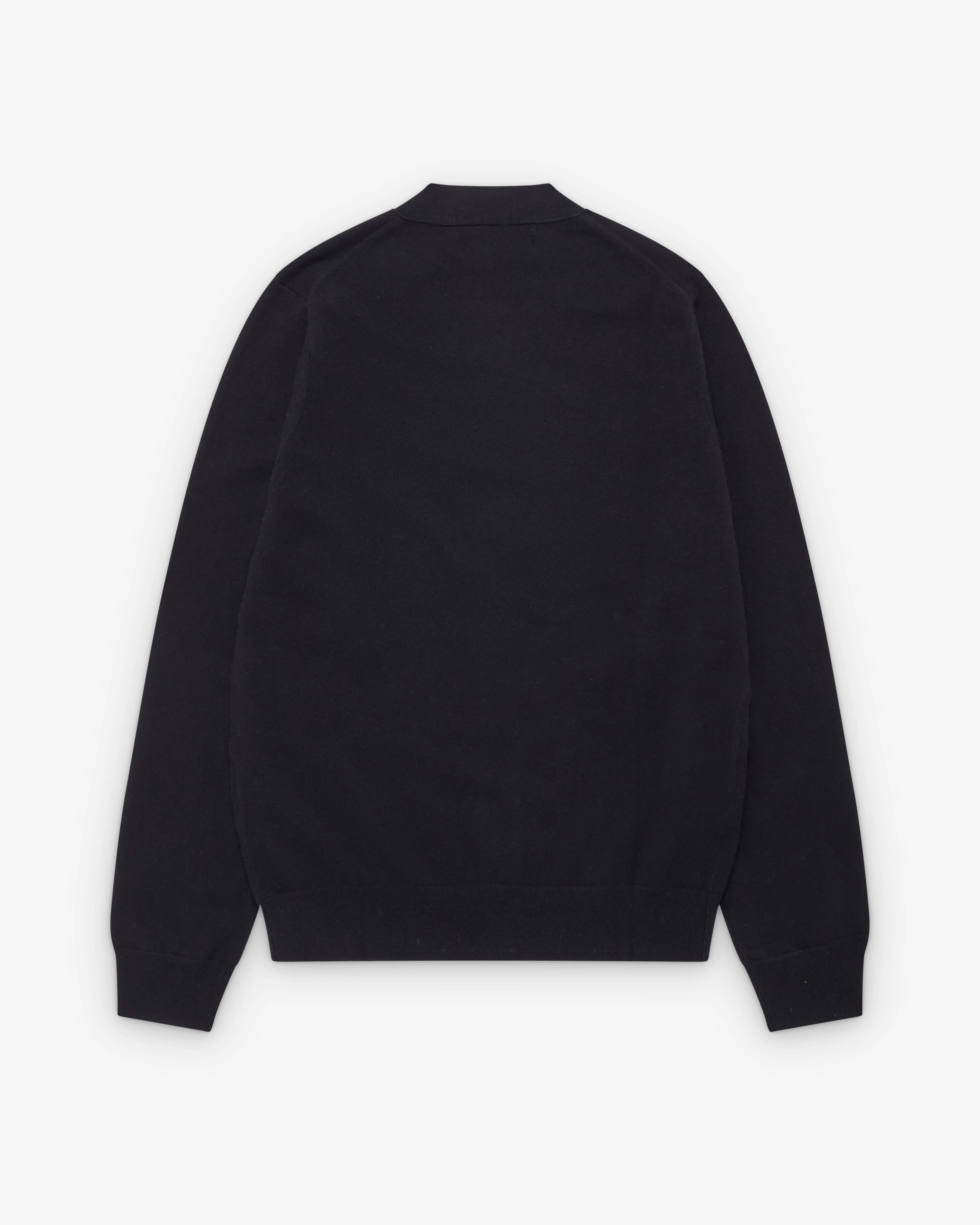 CDG Shirt Forever - V-Neck Lambswool Cardigan - (Black) - Image 2