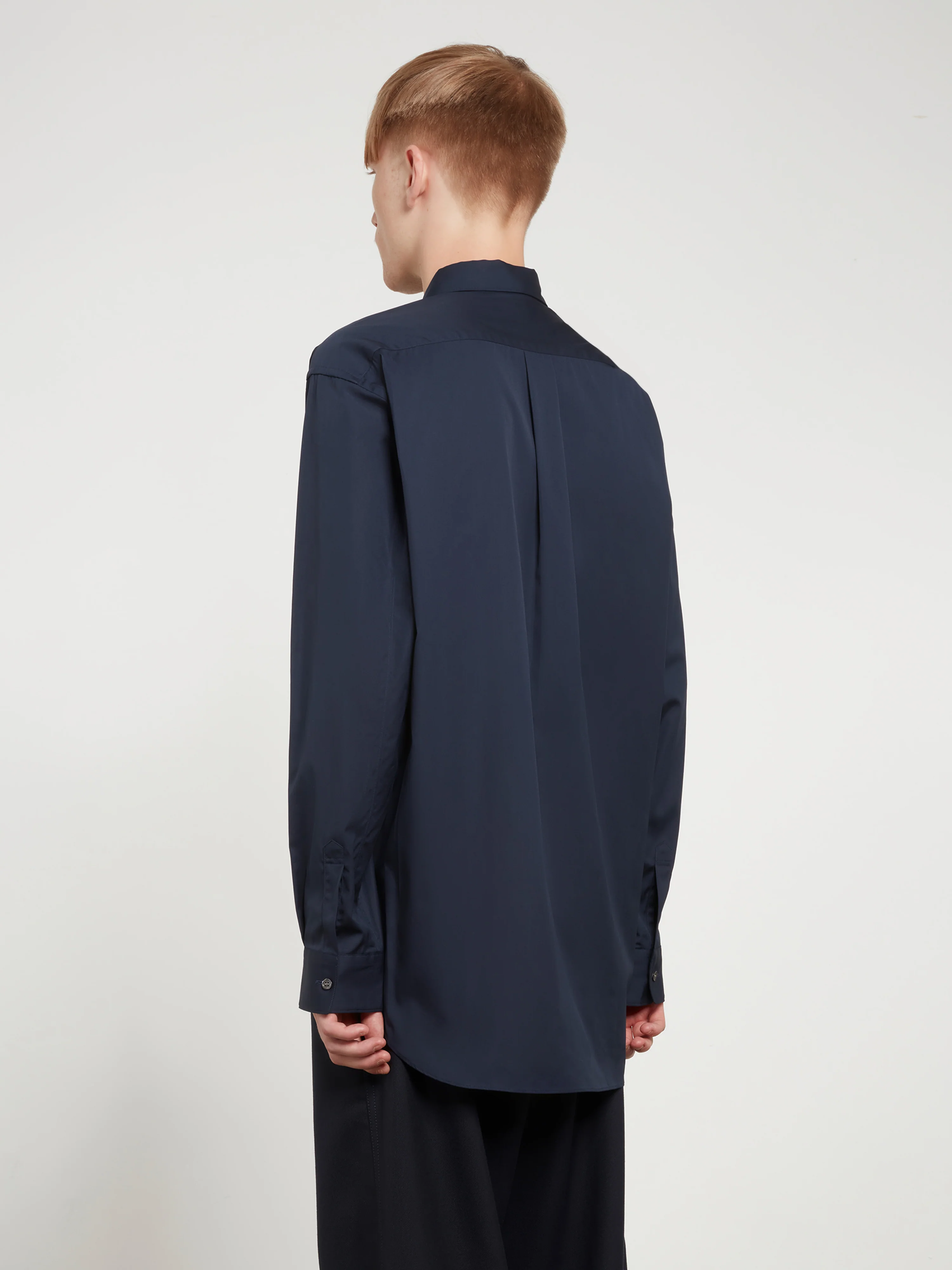 CDG Shirt Forever - Wide Fit Cotton Shirt - (Navy) - Image 5