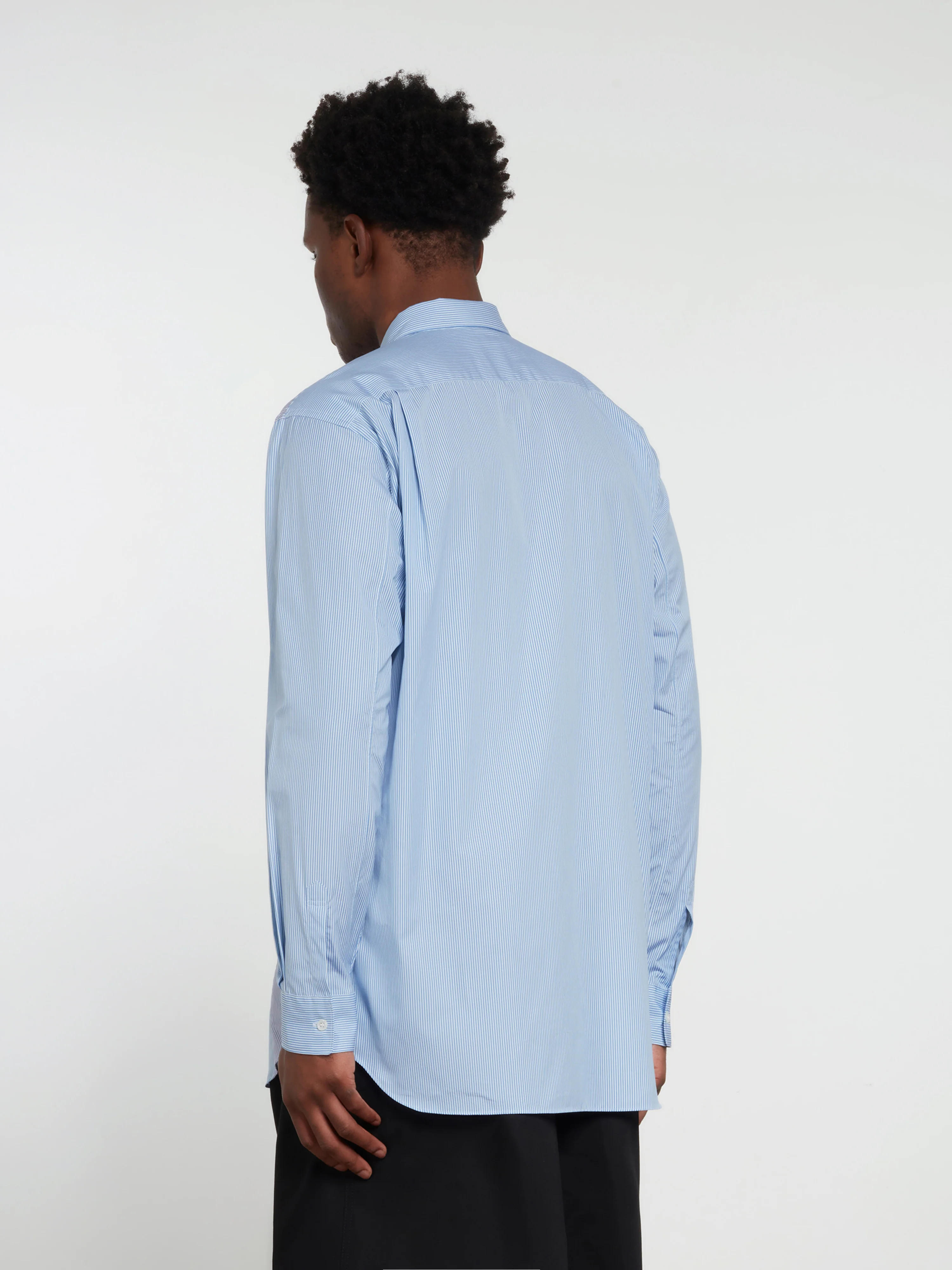 CDG Shirt Forever - Classic Fit Patchwork Shirt - (Stripe 1/Mix) - Image 5