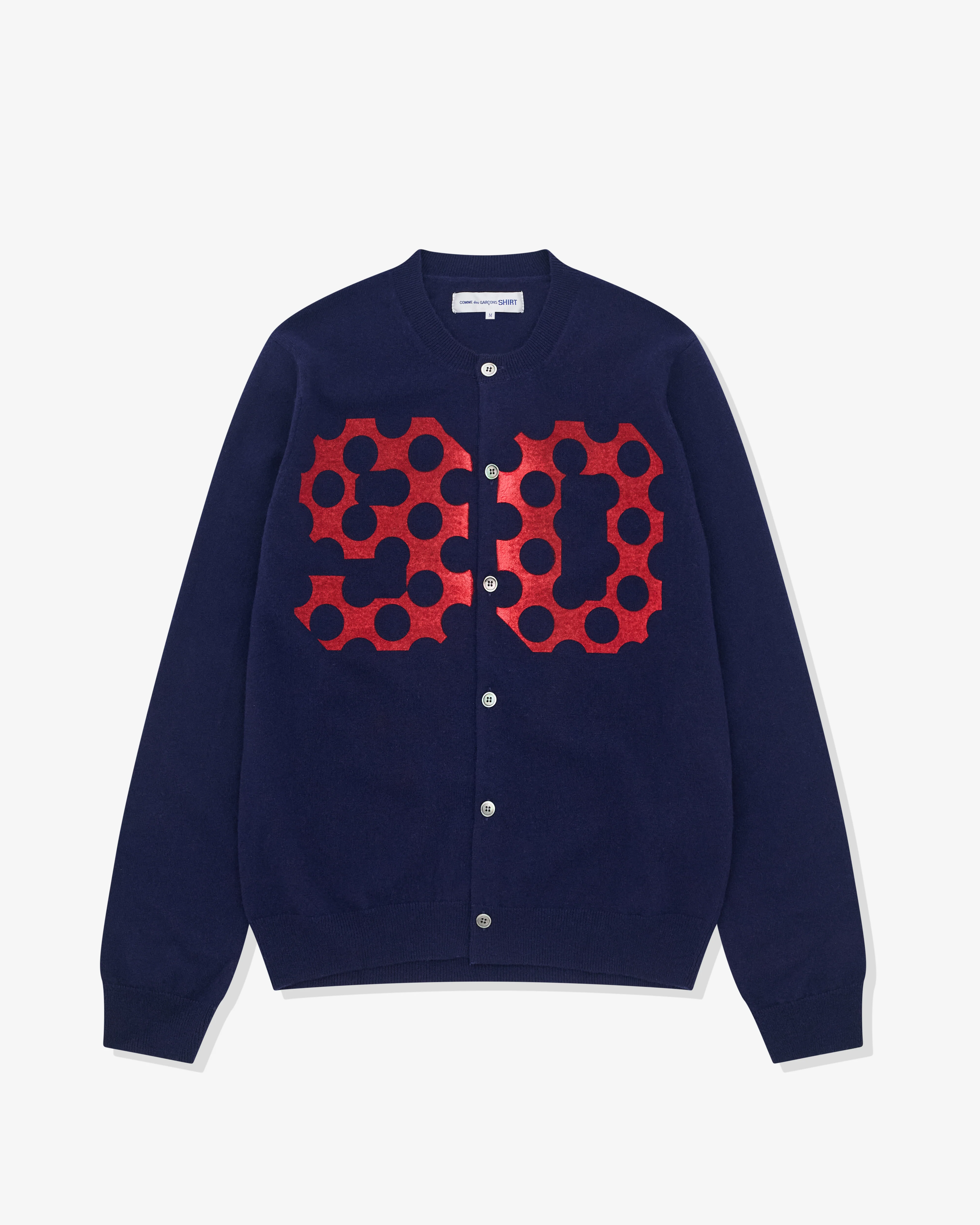 CDG Shirt - Men’s A$AP Nast 90N Dot Crewneck Cardigan - (Navy)
