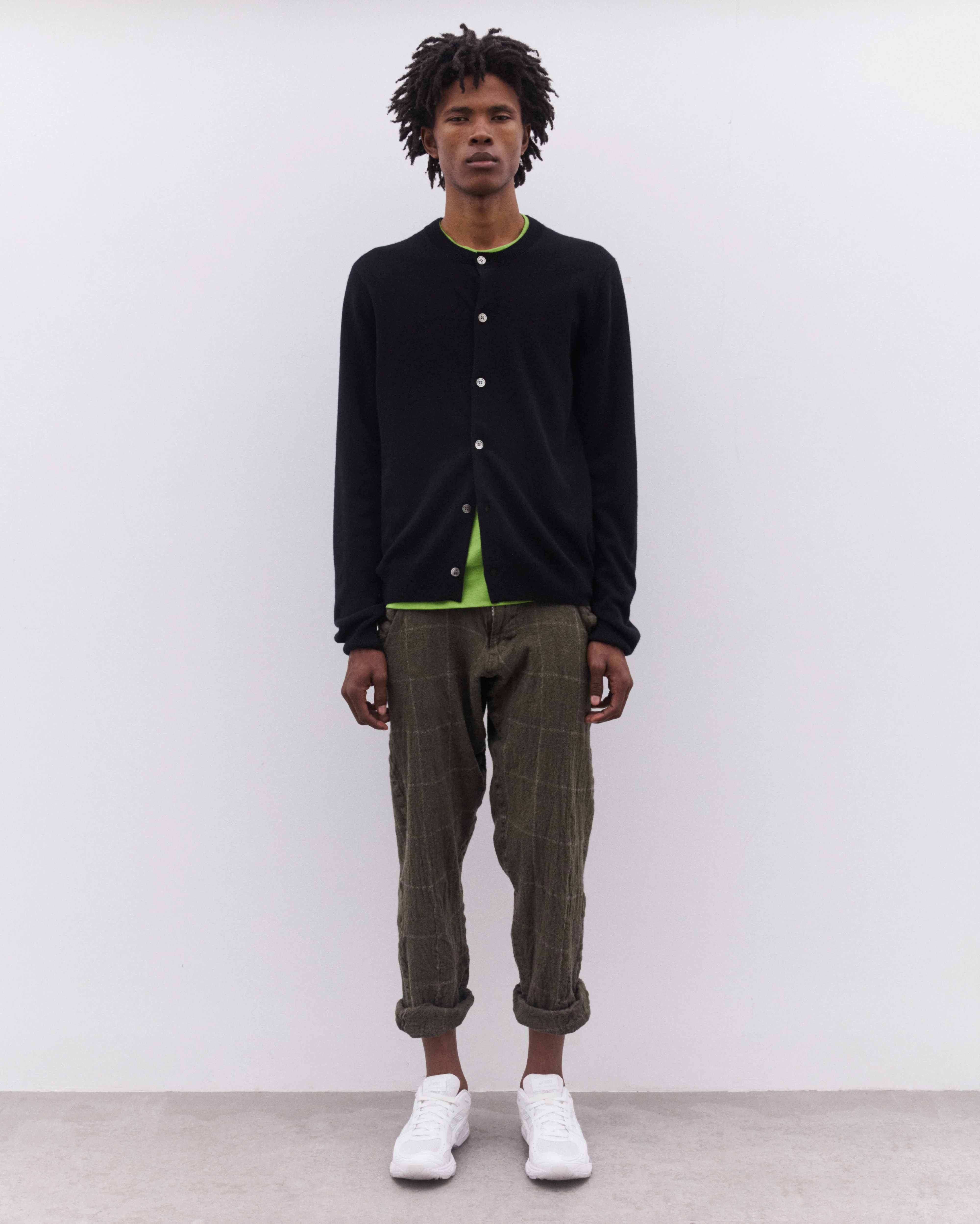 CDG Shirt - Men’s Round Neck Cardigan - (Black) - Image 4