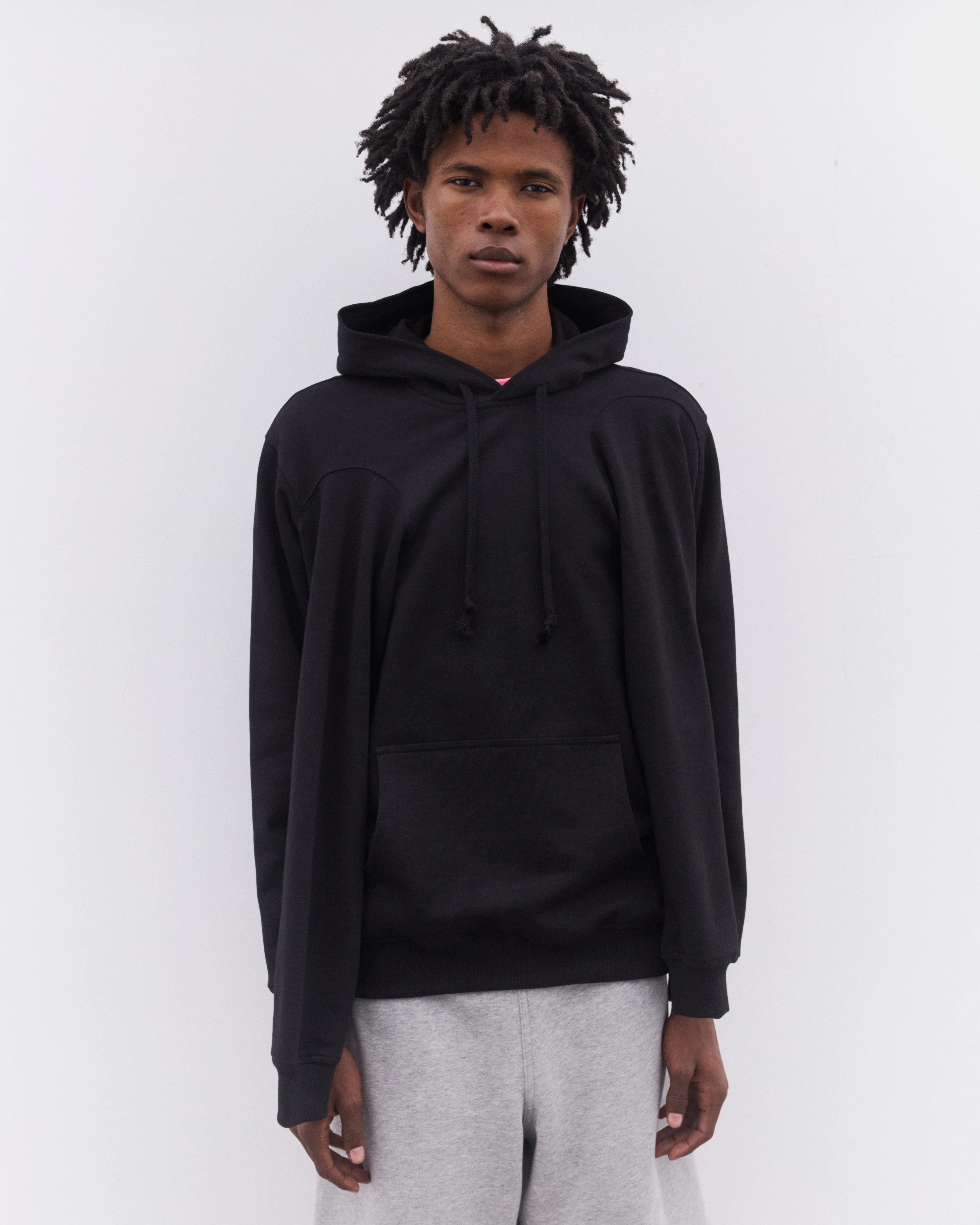 CDG Shirt - Men’s Quad Sleeve Hooded Sweatshirt - (Black) - Image 2