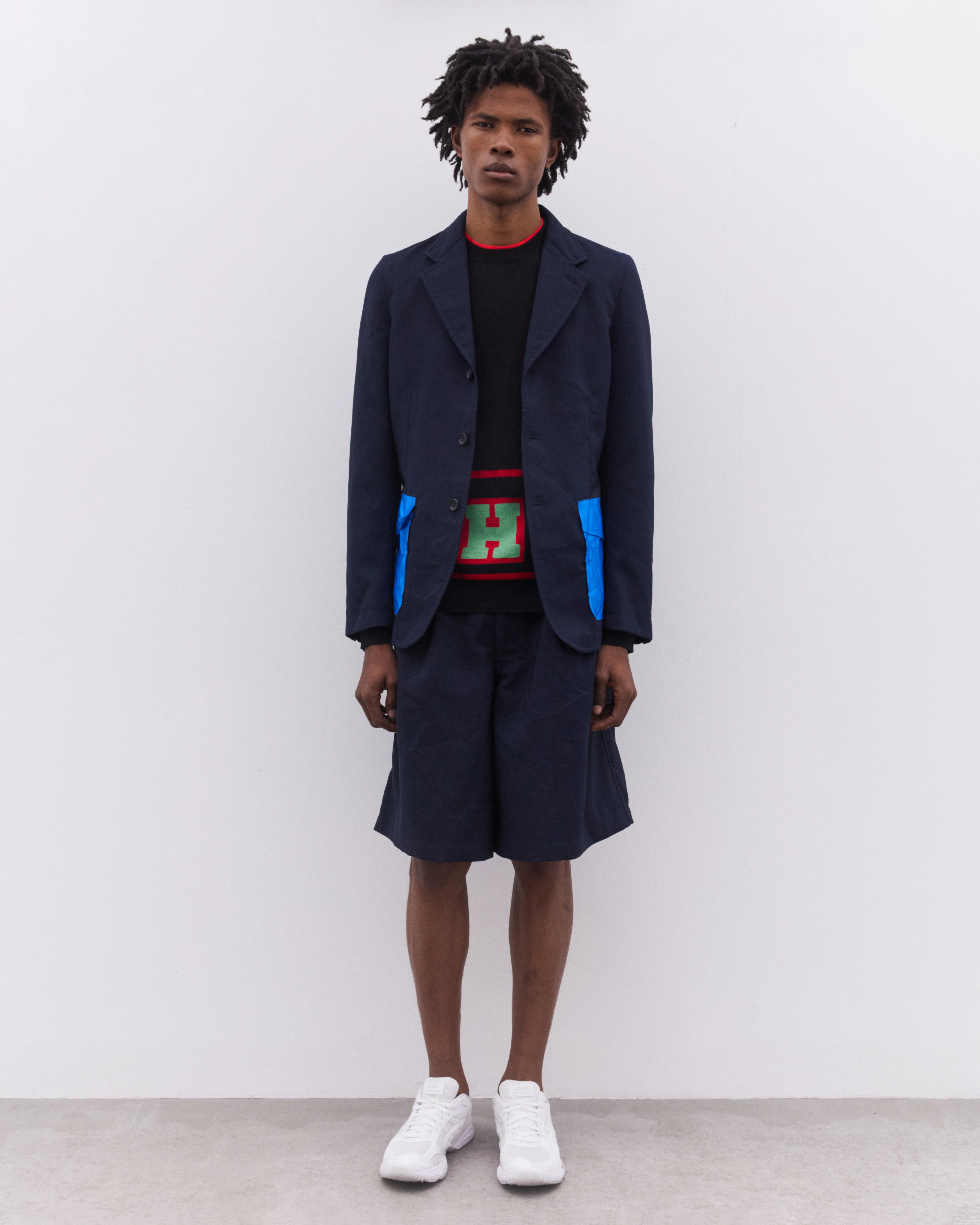CDG Shirt - Men’s Patch Pocket Blazer - (Navy) - Image 5