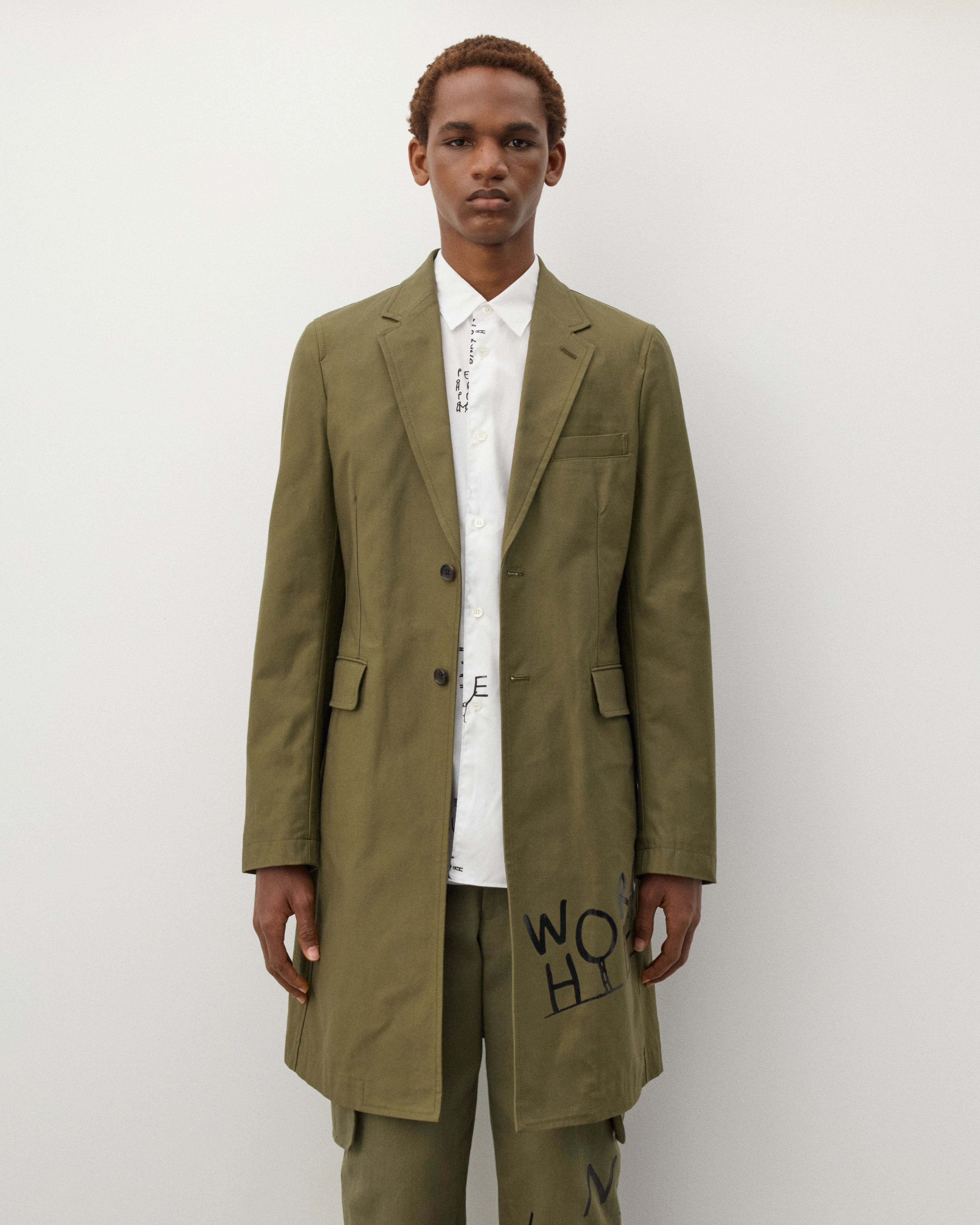 CDG Shirt - Men's World Hope Coat - (Khaki Green) - Image 4