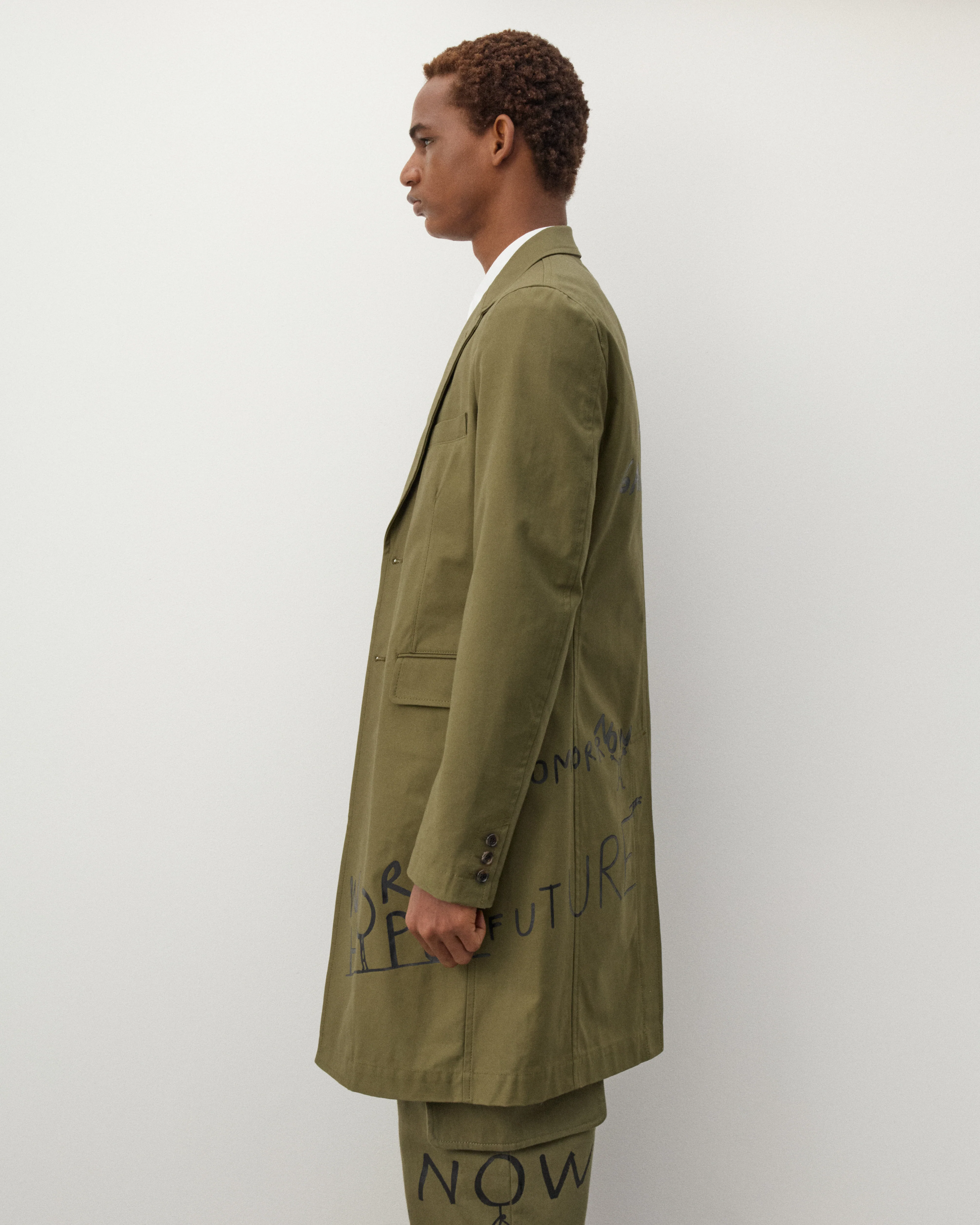 CDG Shirt - Men's World Hope Coat - (Khaki Green) - Image 5