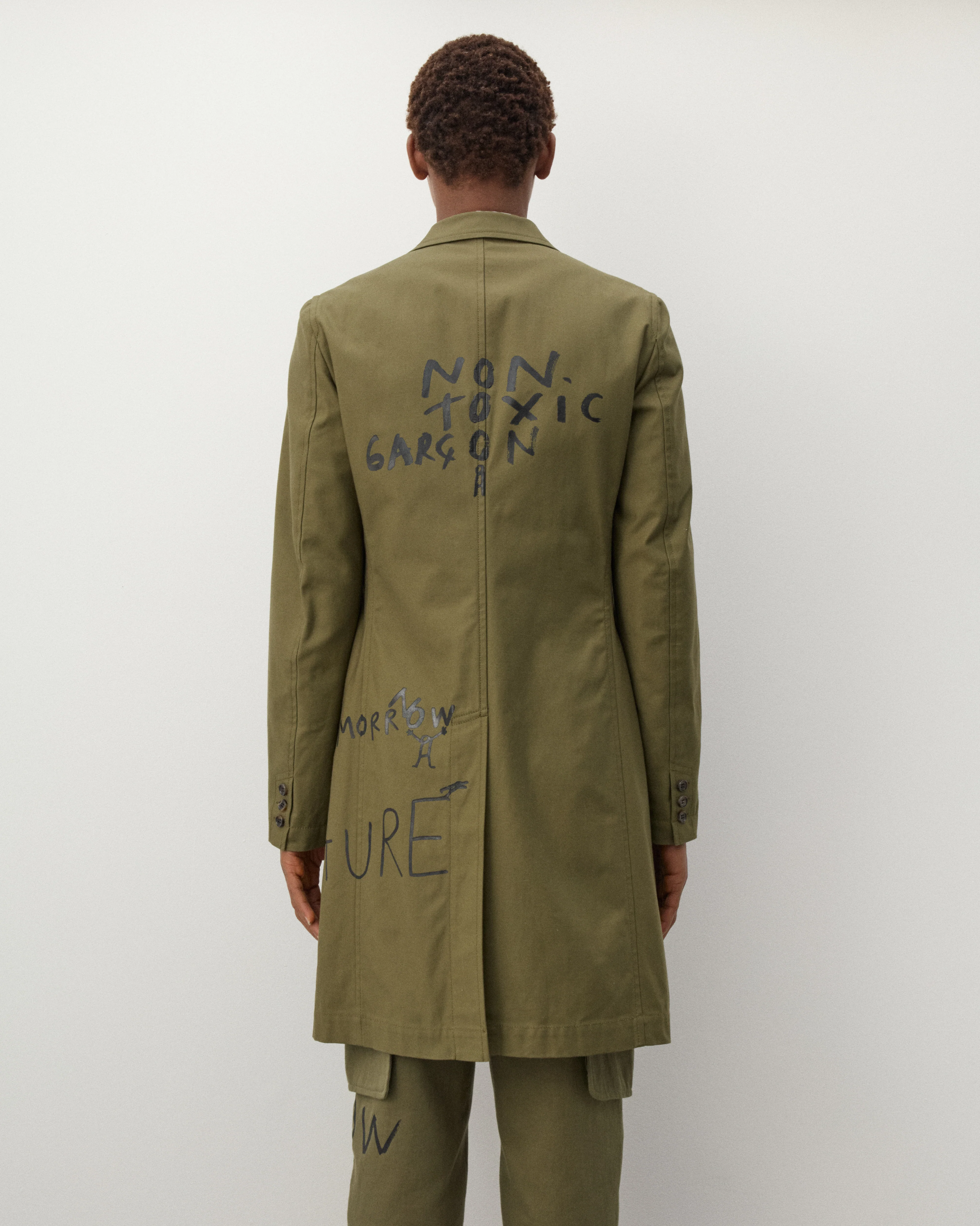 CDG Shirt - Men's World Hope Coat - (Khaki Green) - Image 6
