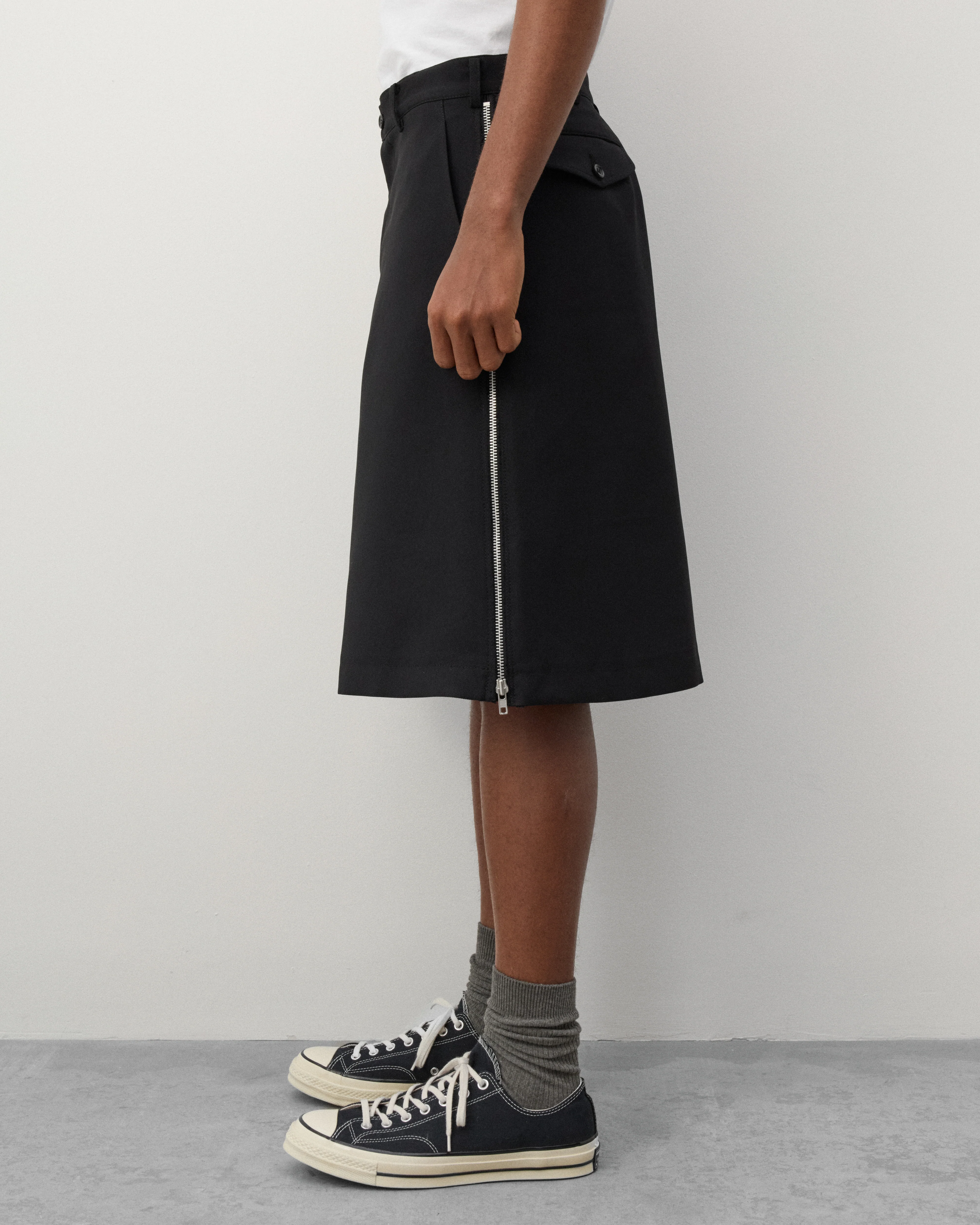 CDG Shirt - Men's Zip Shorts - (Black) - Image 3
