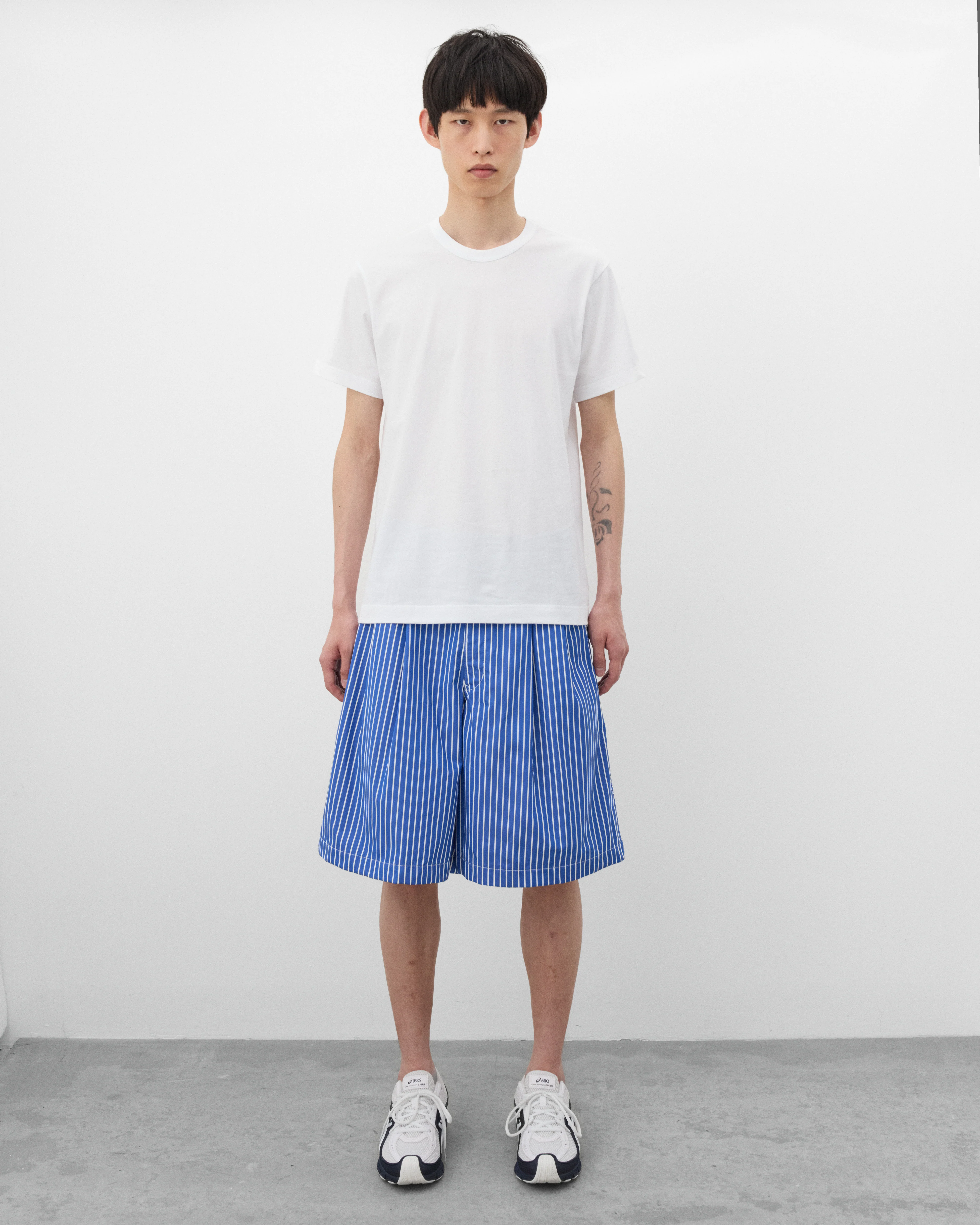 CDG Shirt - Men's Striped Shorts - (Blue/White) - Image 6