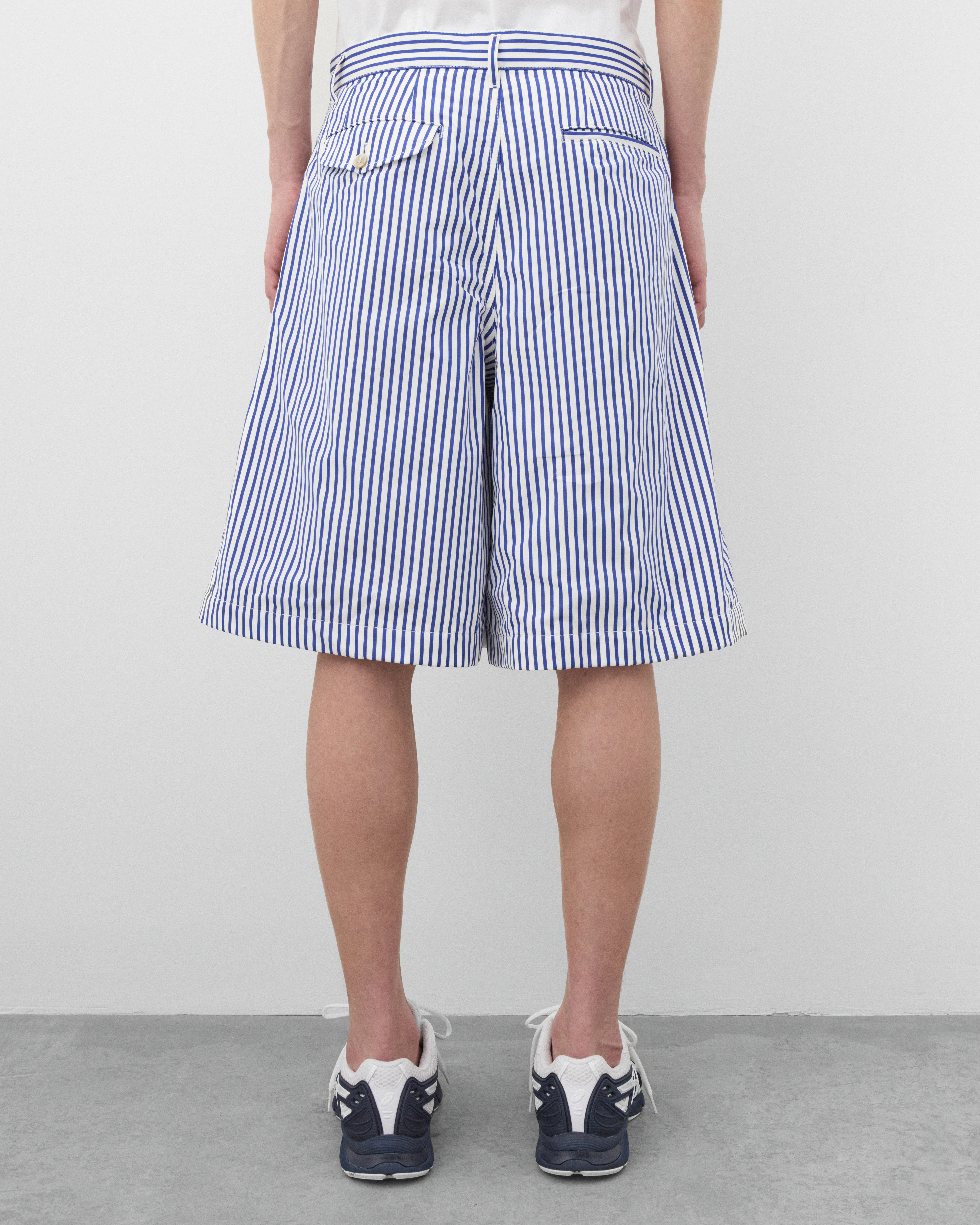CDG Shirt - Men's Striped Shorts - (White/Blue) - Image 5