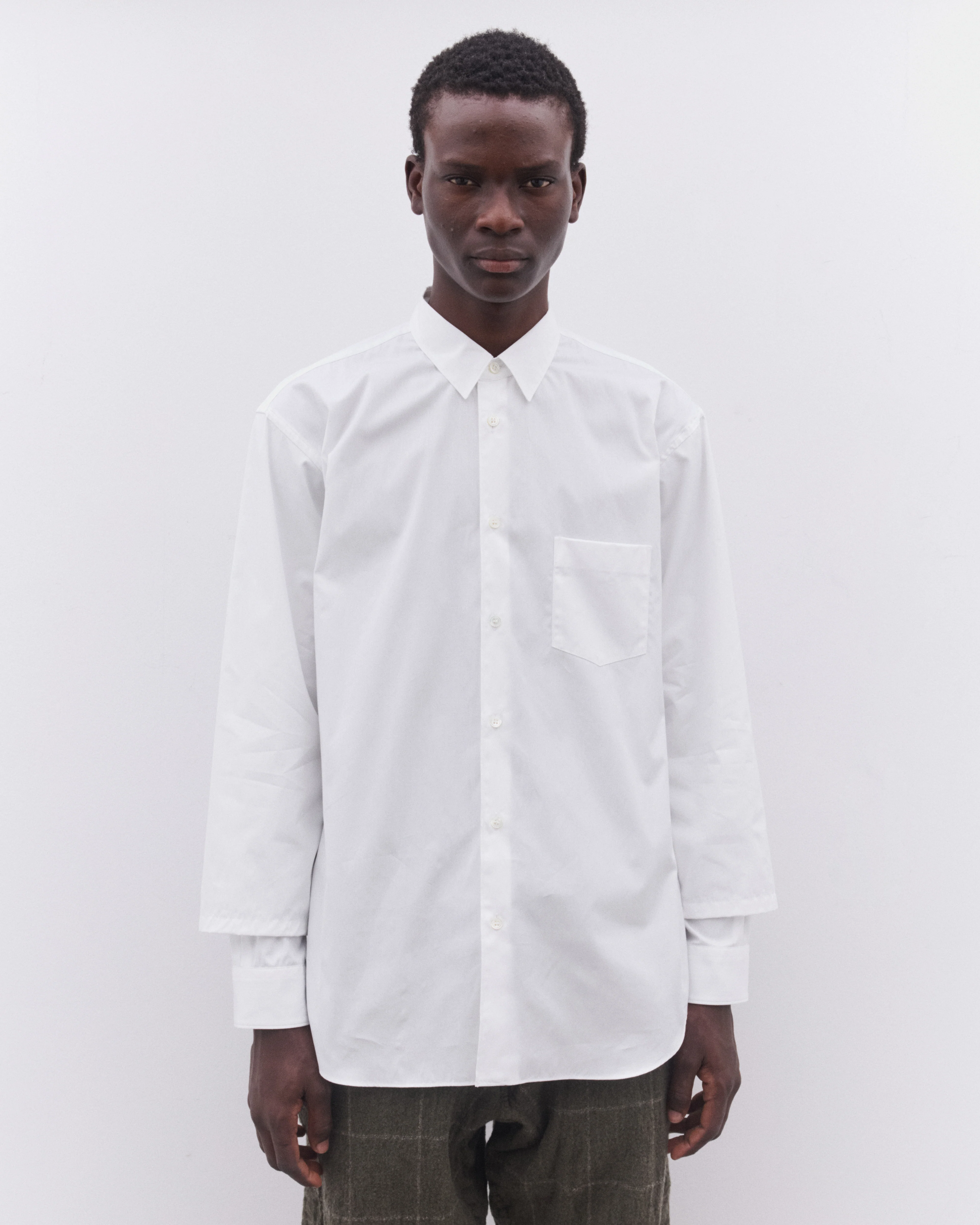 CDG Shirt - Men’s Sleeve Overlay Shirt - (White) - Image 2