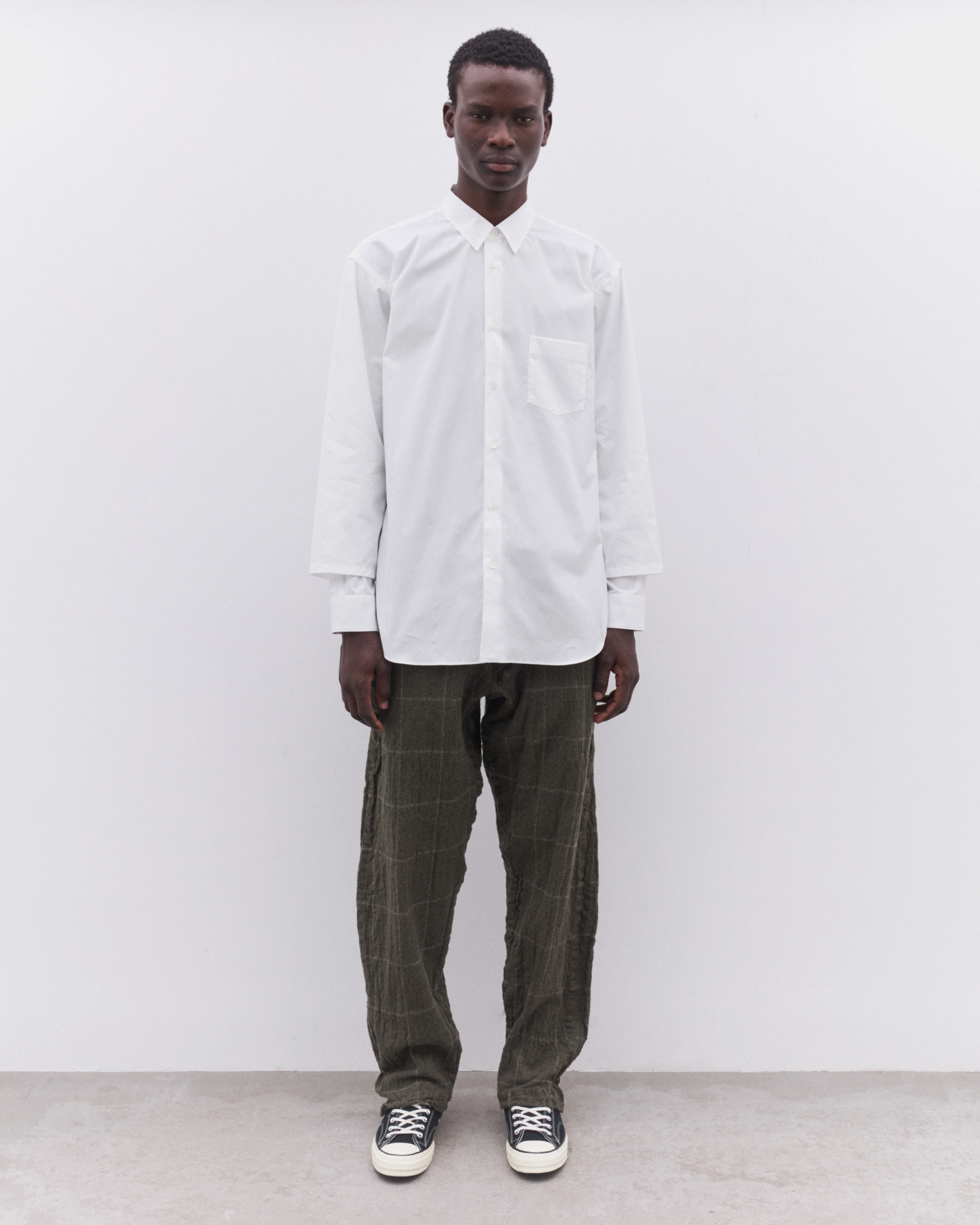 CDG Shirt - Men’s Sleeve Overlay Shirt - (White) - Image 5