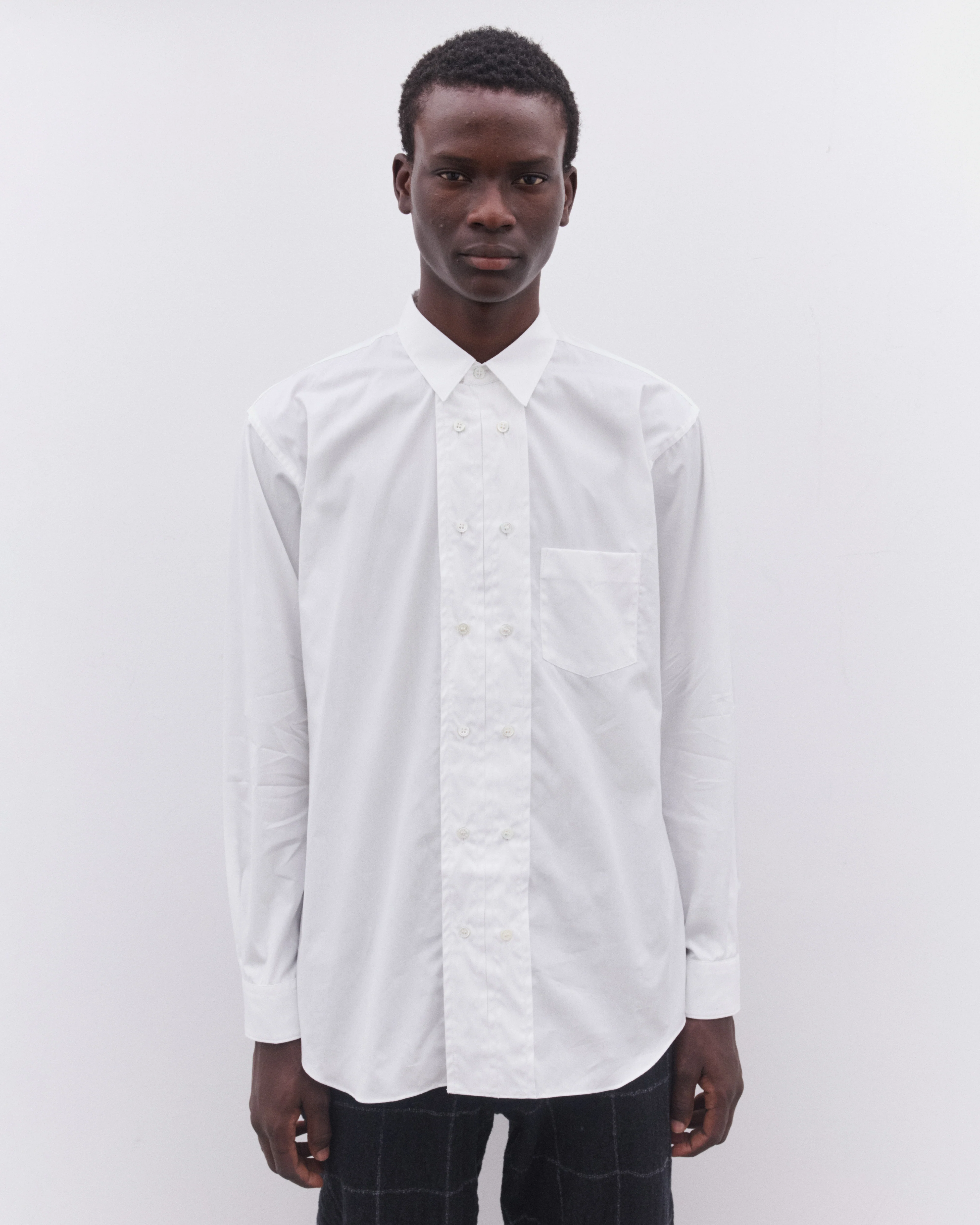 CDG Shirt - Men’s Double Breasted Shirt - (White) - Image 2