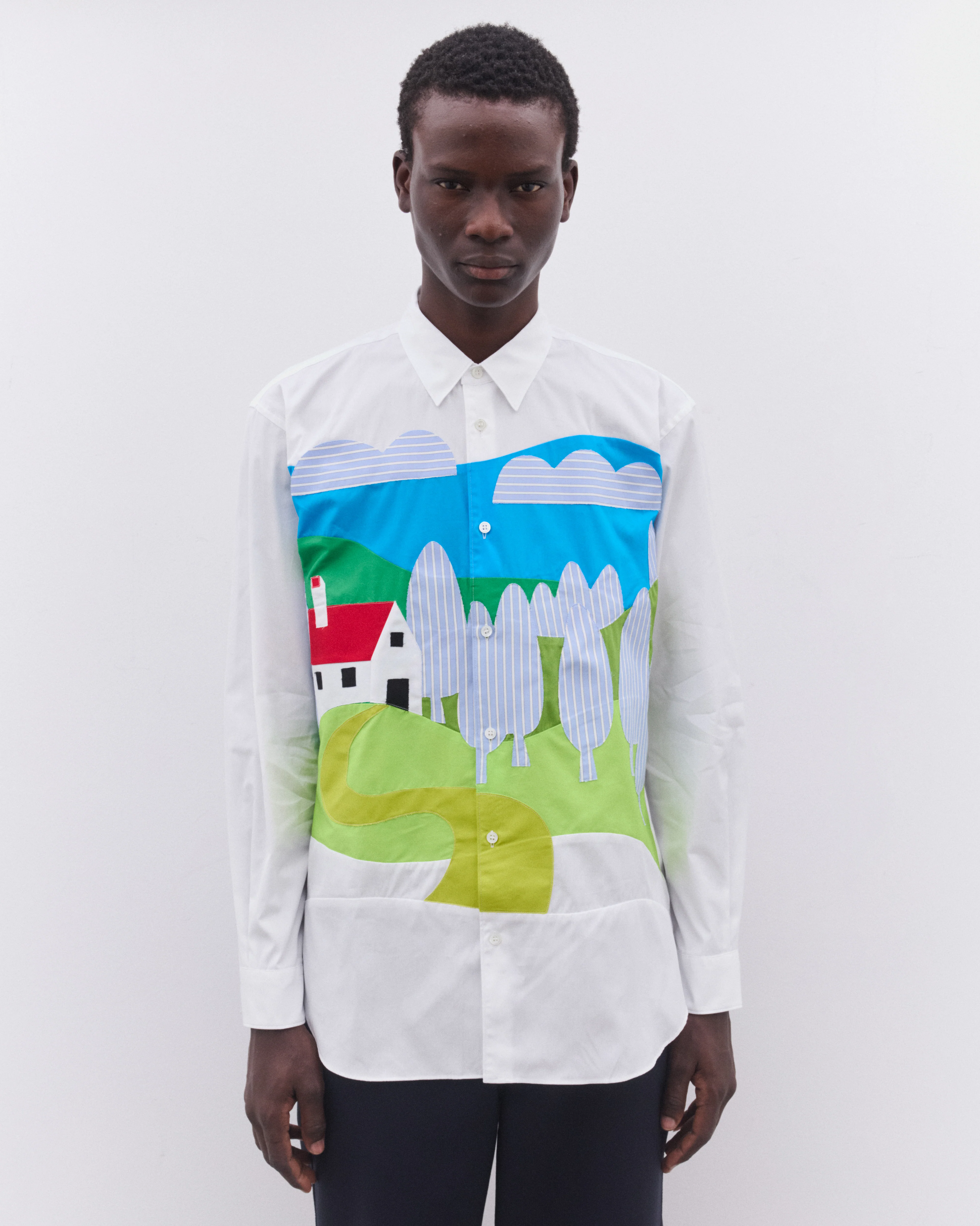CDG Shirt - Men’s Landscape Shirt - (White) - Image 2