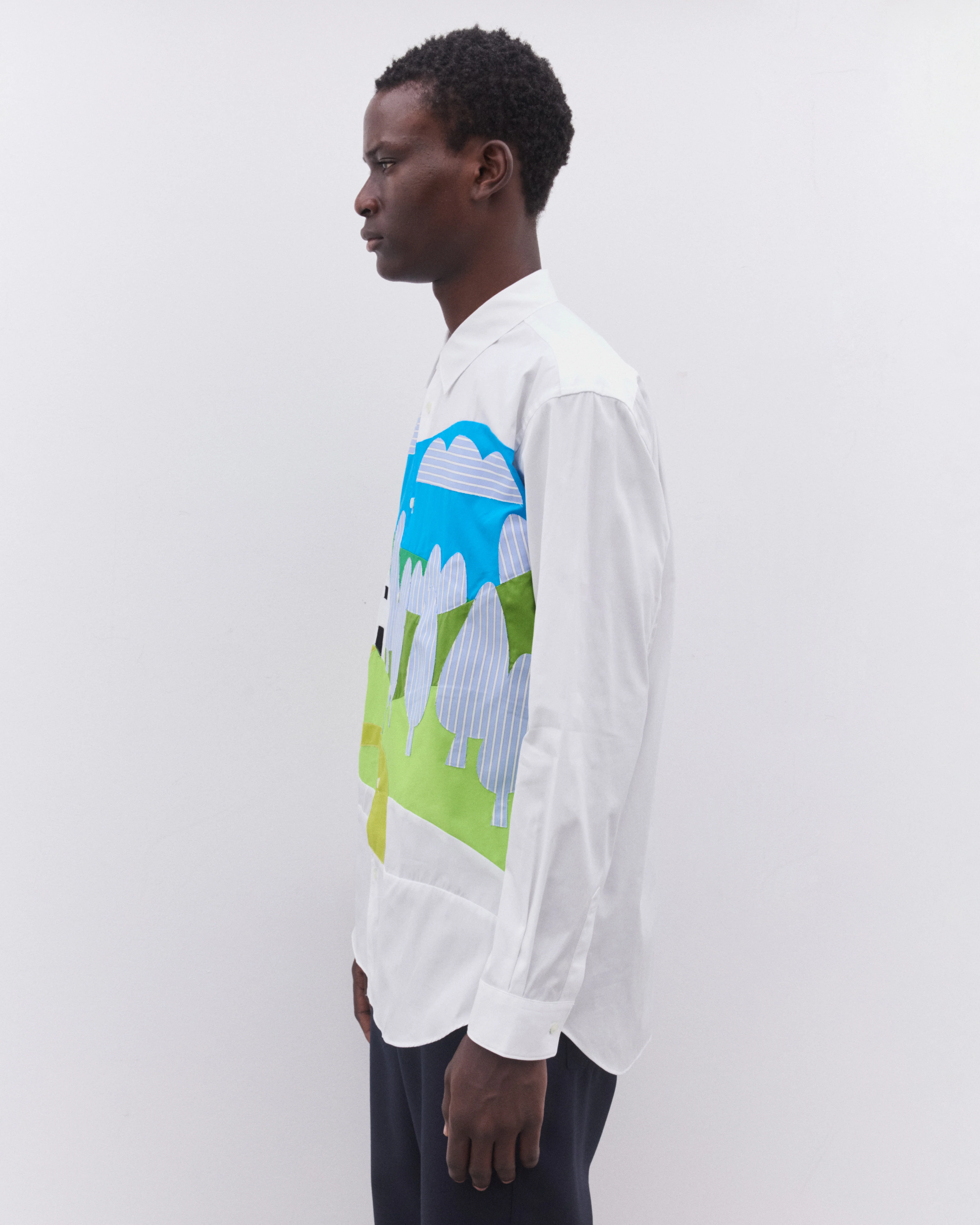 CDG Shirt - Men’s Landscape Shirt - (White) - Image 3