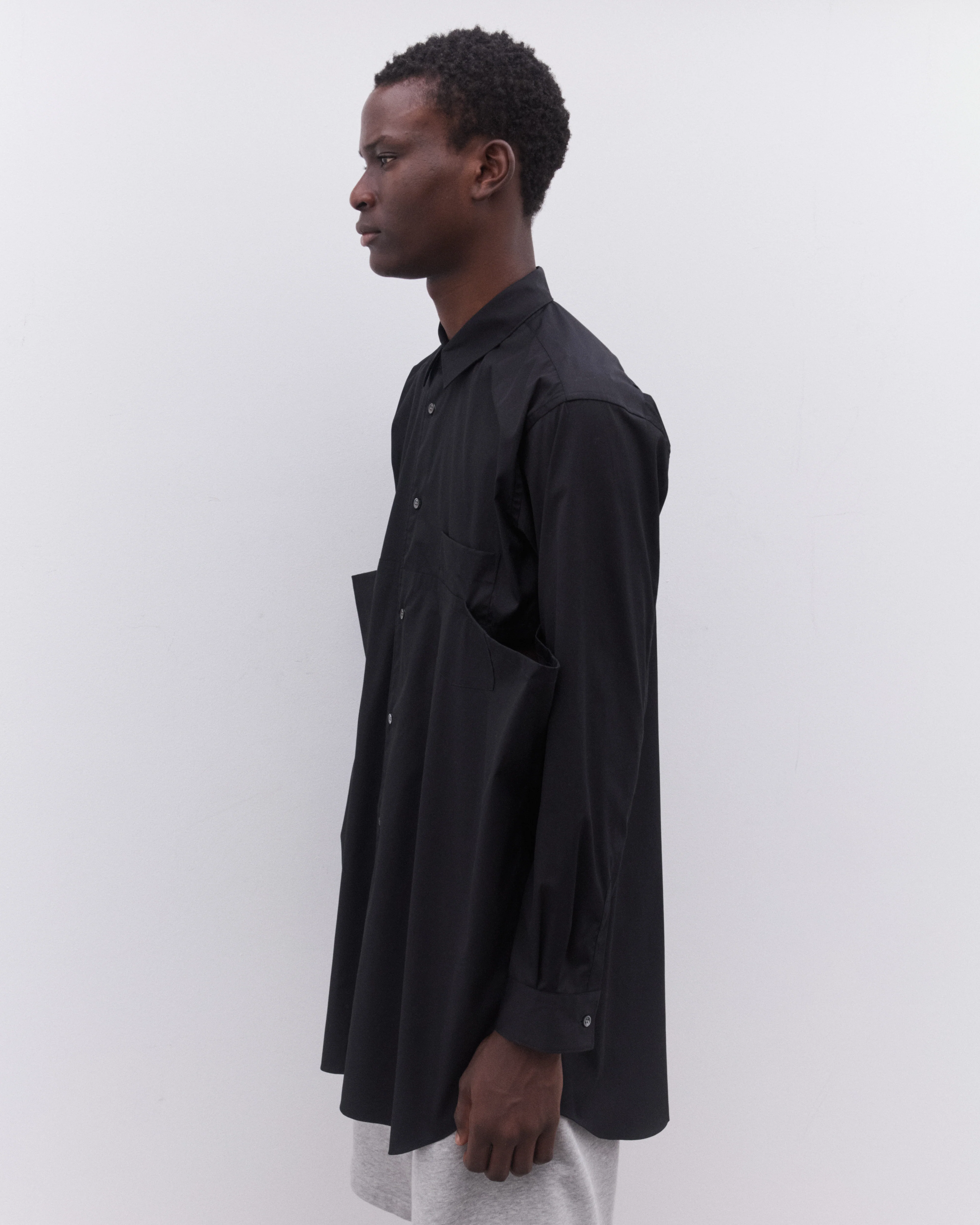 CDG Shirt - Men’s Overlay Panel Shirt - (Black) - Image 3