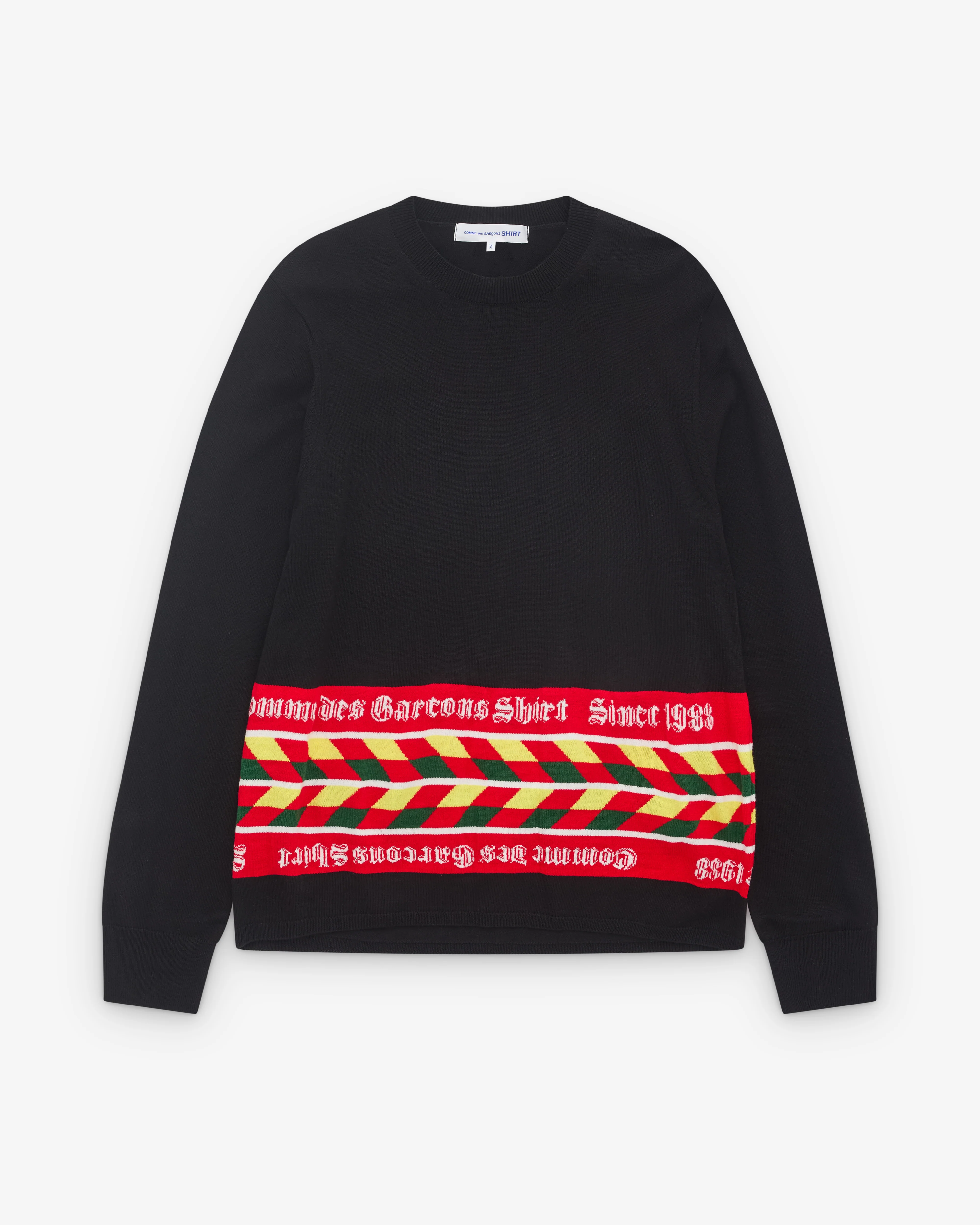CDG Shirt - Men’s Football Scarf Knitted Sweater - (Black)