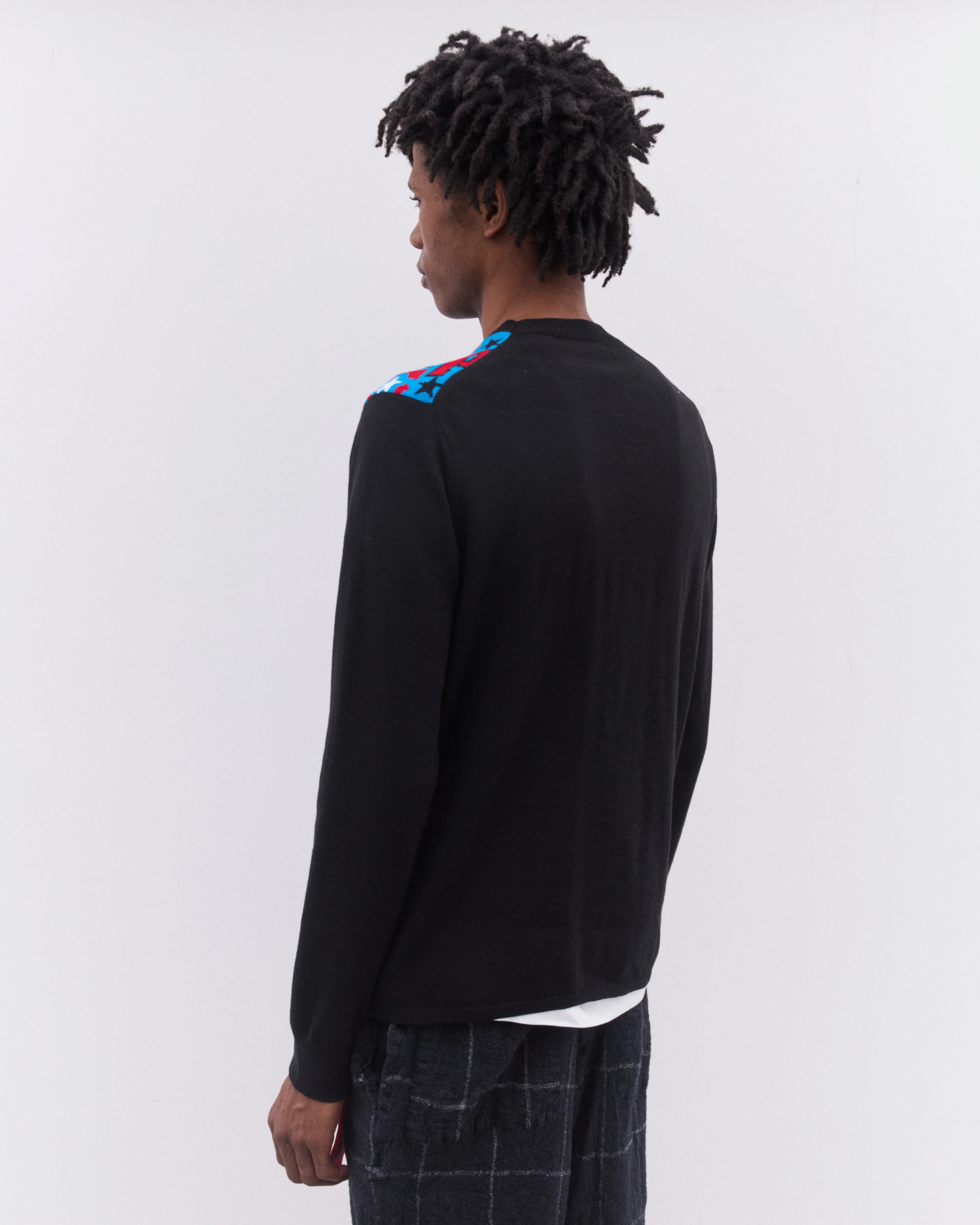 CDG Shirt - Men’s Football Scarf Knitted Sweater - (Black/Red) - Image 4