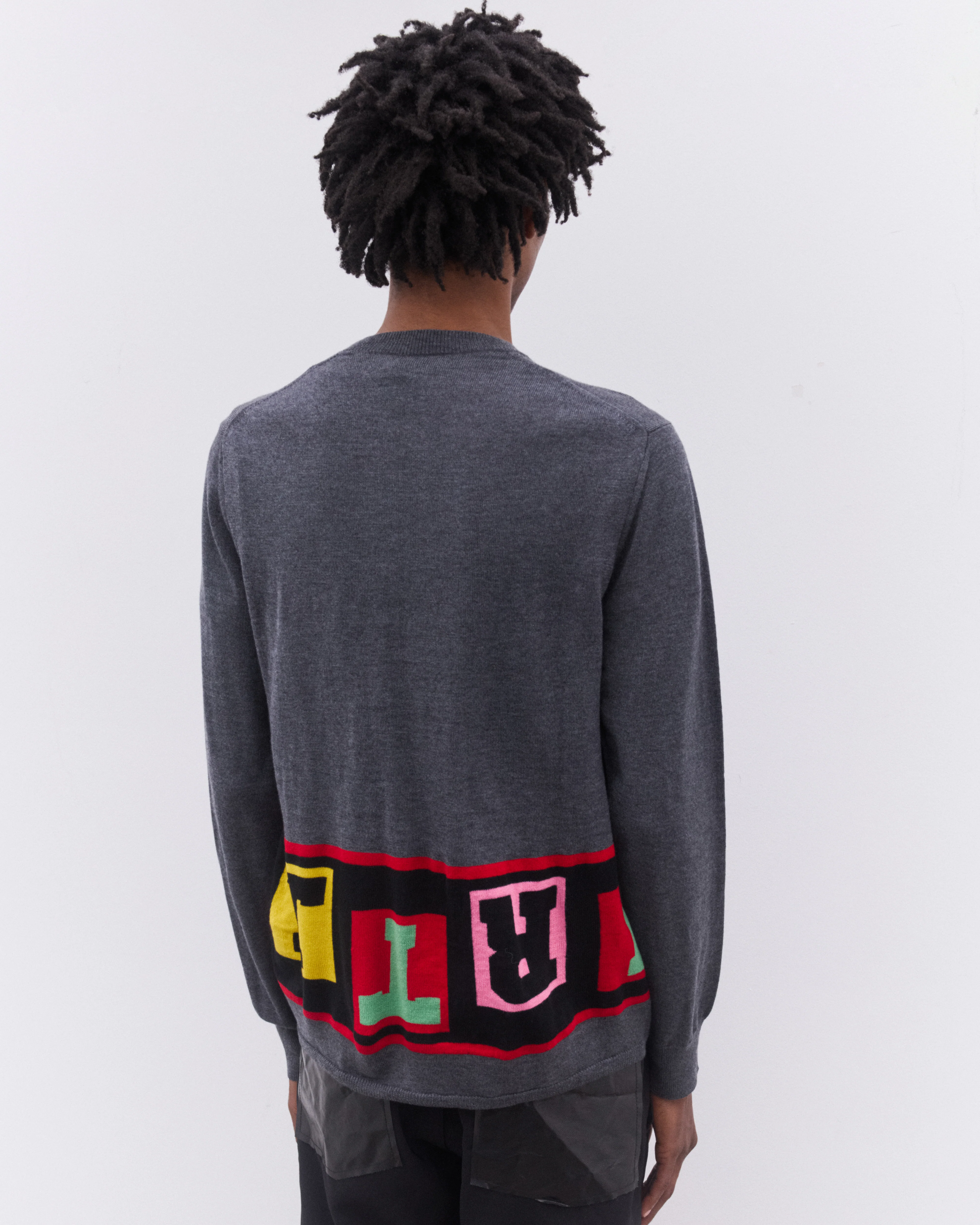 CDG Shirt - Men’s Knitted Sweater - (Grey) - Image 4