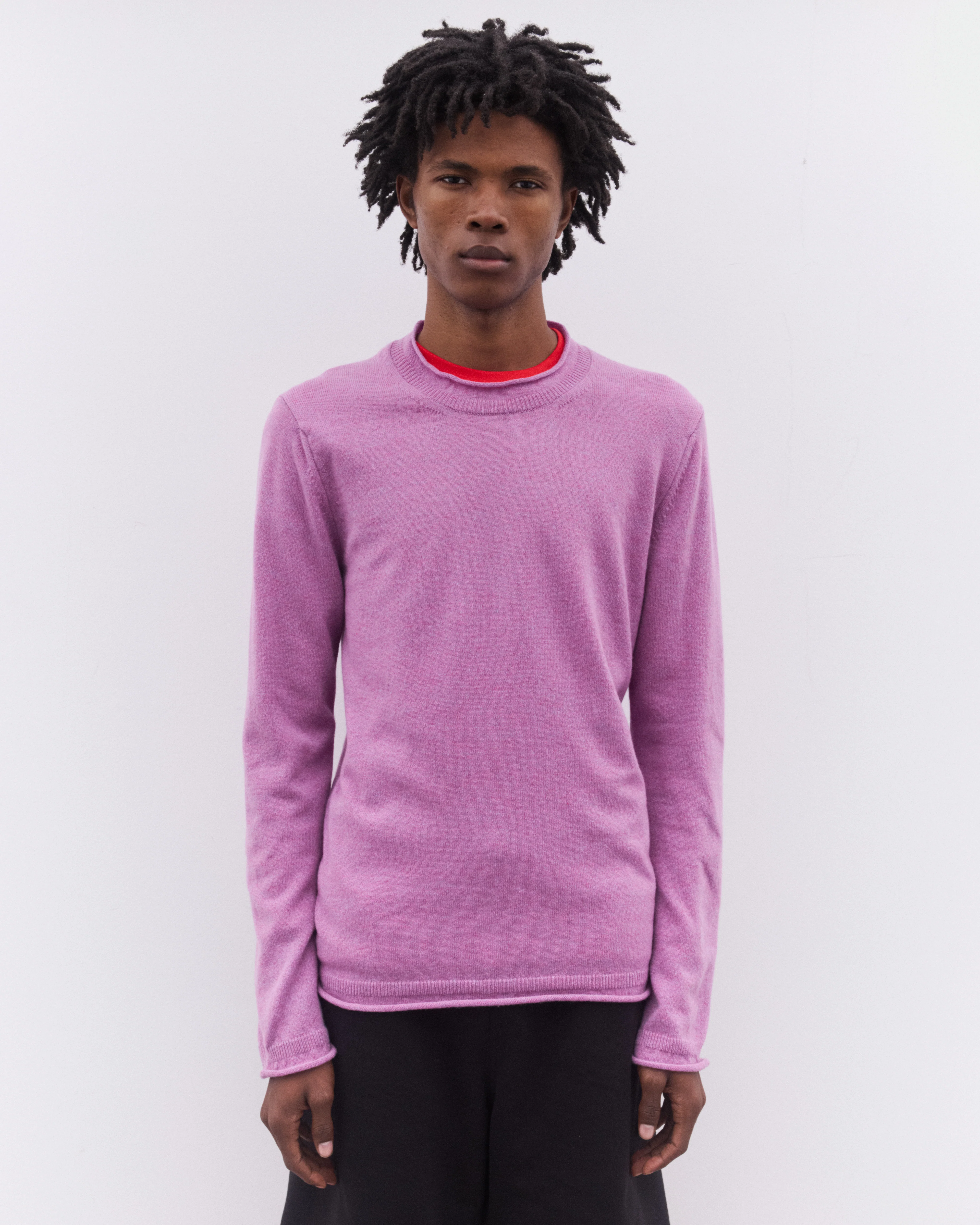 CDG Shirt - Men’s Rolled Hem Sweater - (Orchid) - Image 2