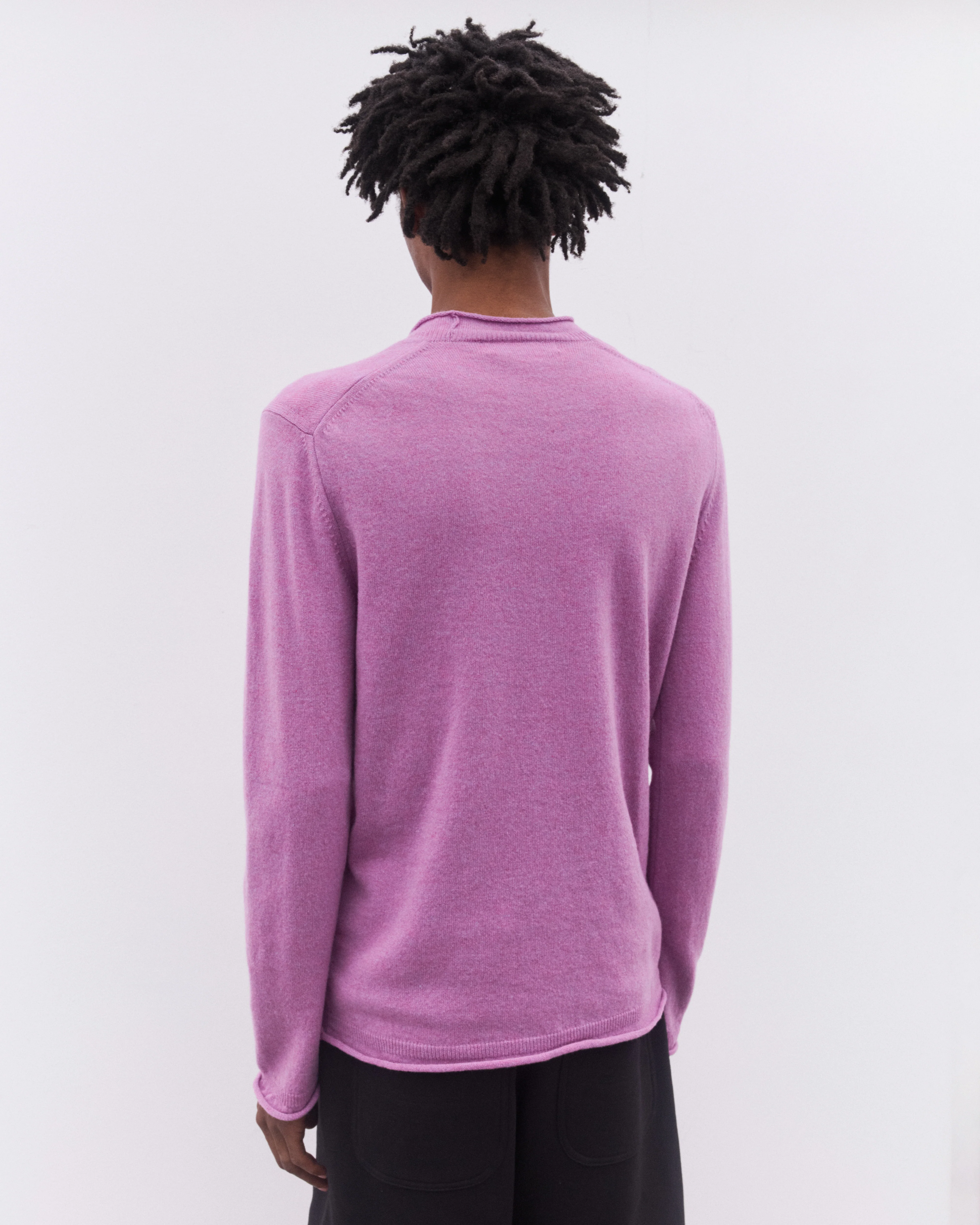 CDG Shirt - Men’s Rolled Hem Sweater - (Orchid) - Image 4