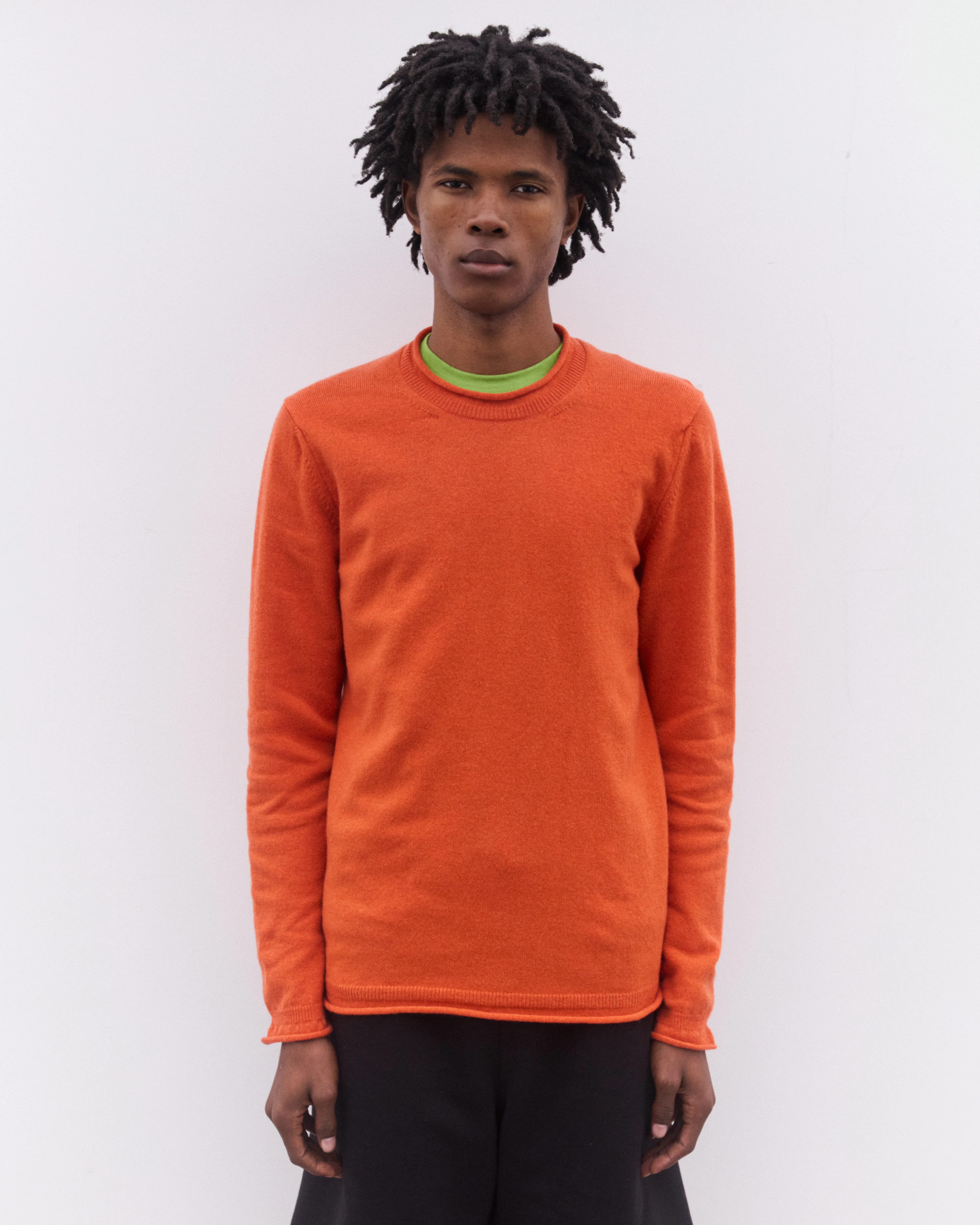 CDG Shirt - Men’s Rolled Hem Sweater - (Orange) - Image 2