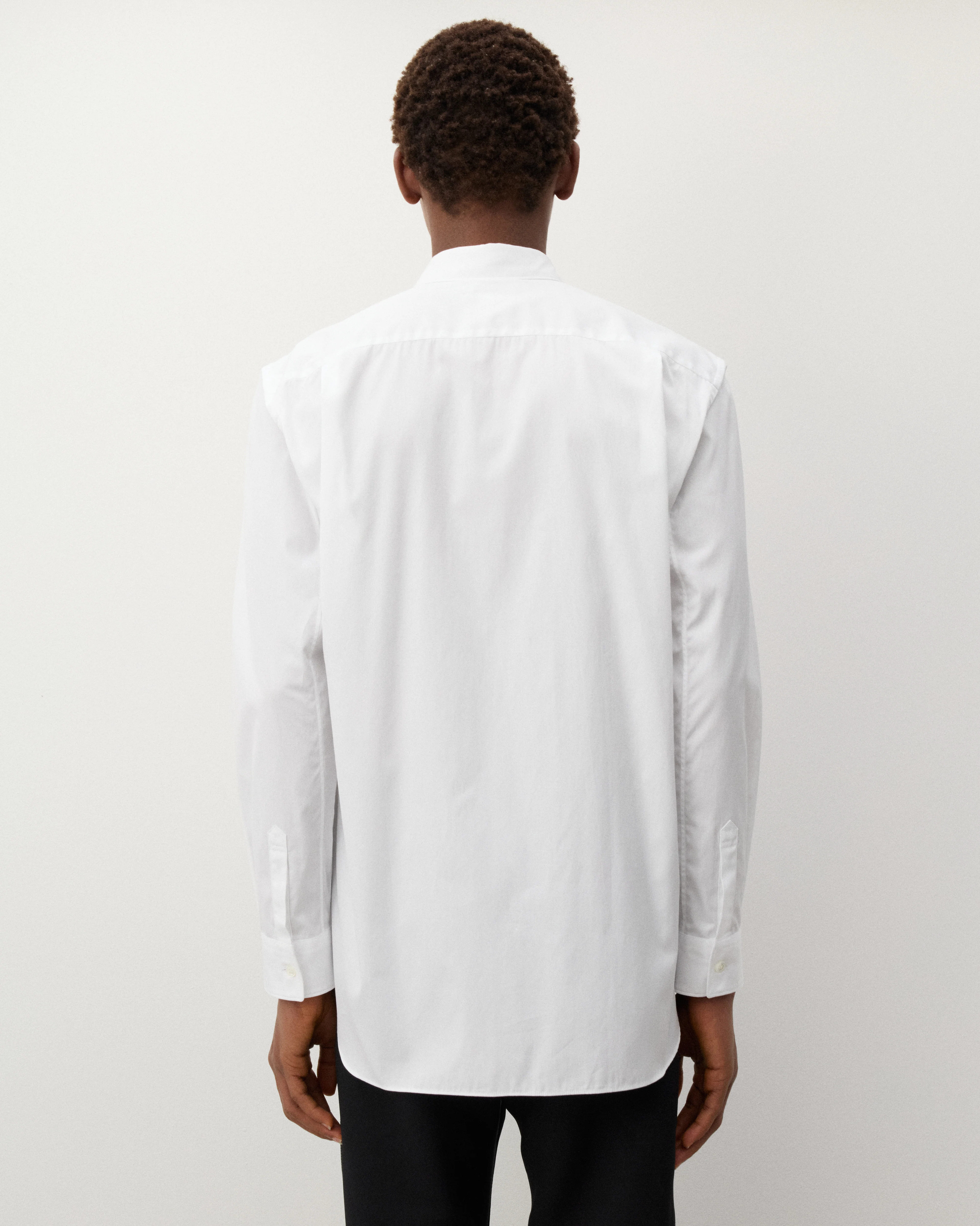CDG Shirt - Men's Geometric Check Pattern Shirt - (White) - Image 5