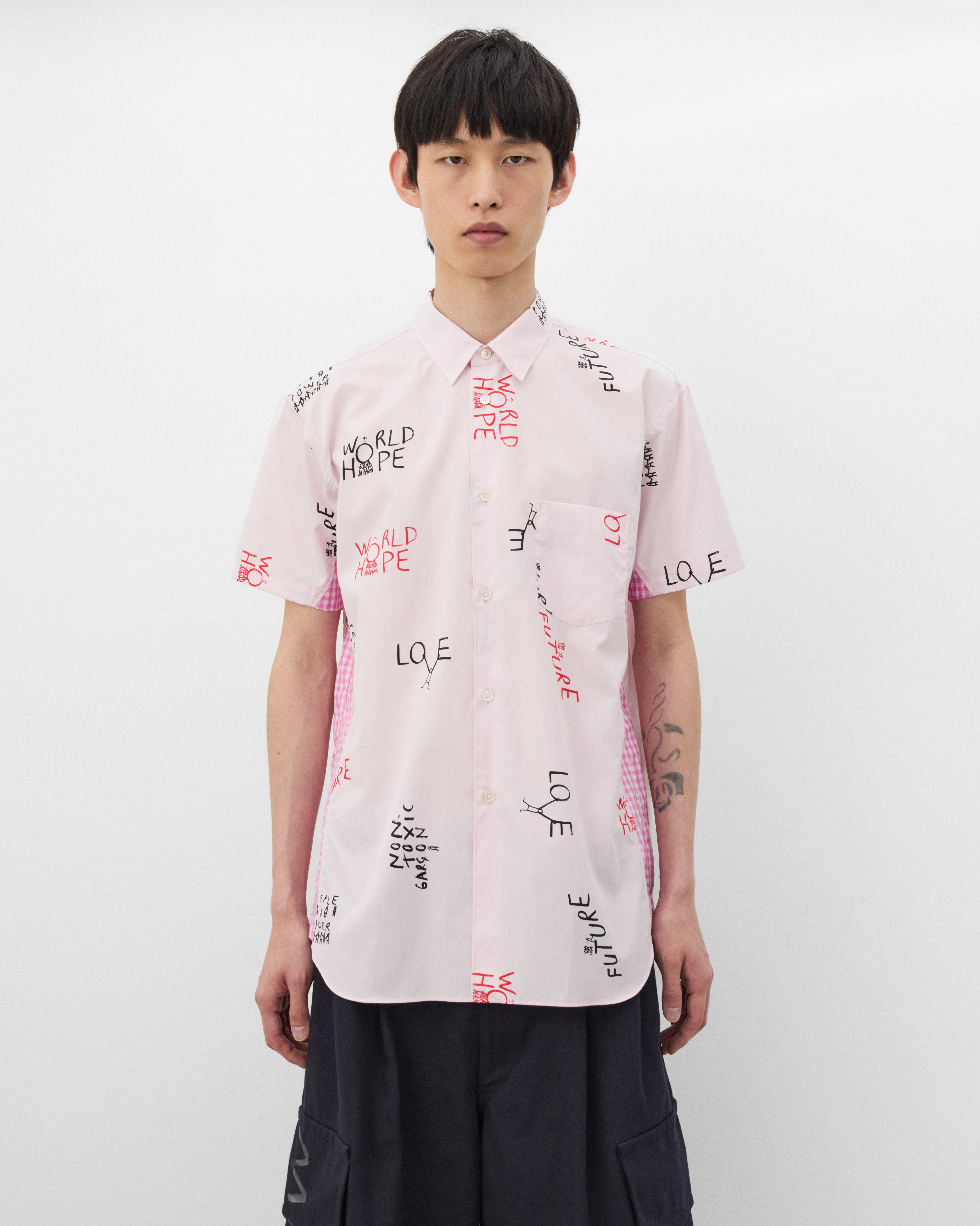 CDG Shirt - Men's Short Sleeved Shirt - (Pink) - Image 3