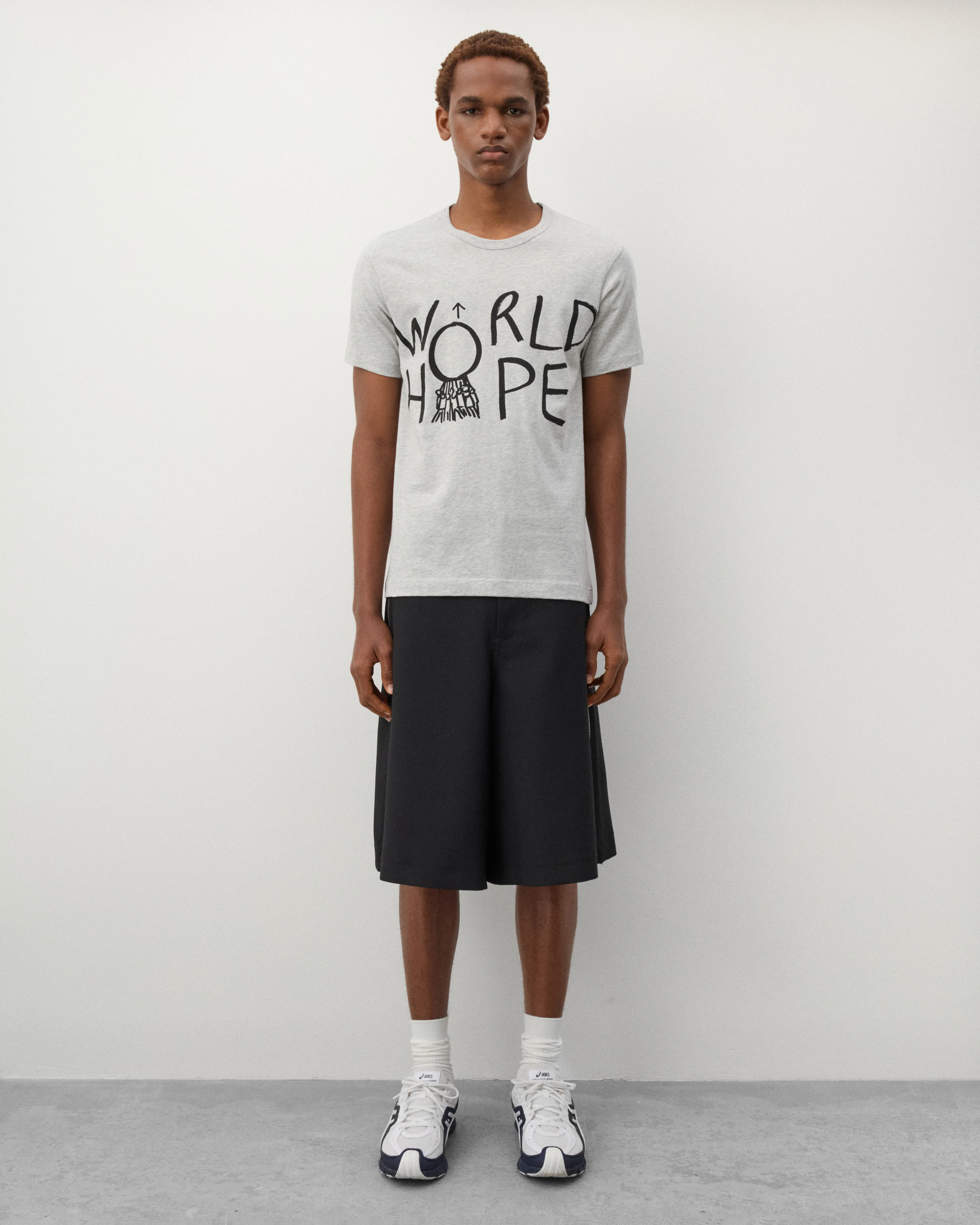 CDG Shirt - Men's World Hope T-Shirt - (Grey) - Image 6