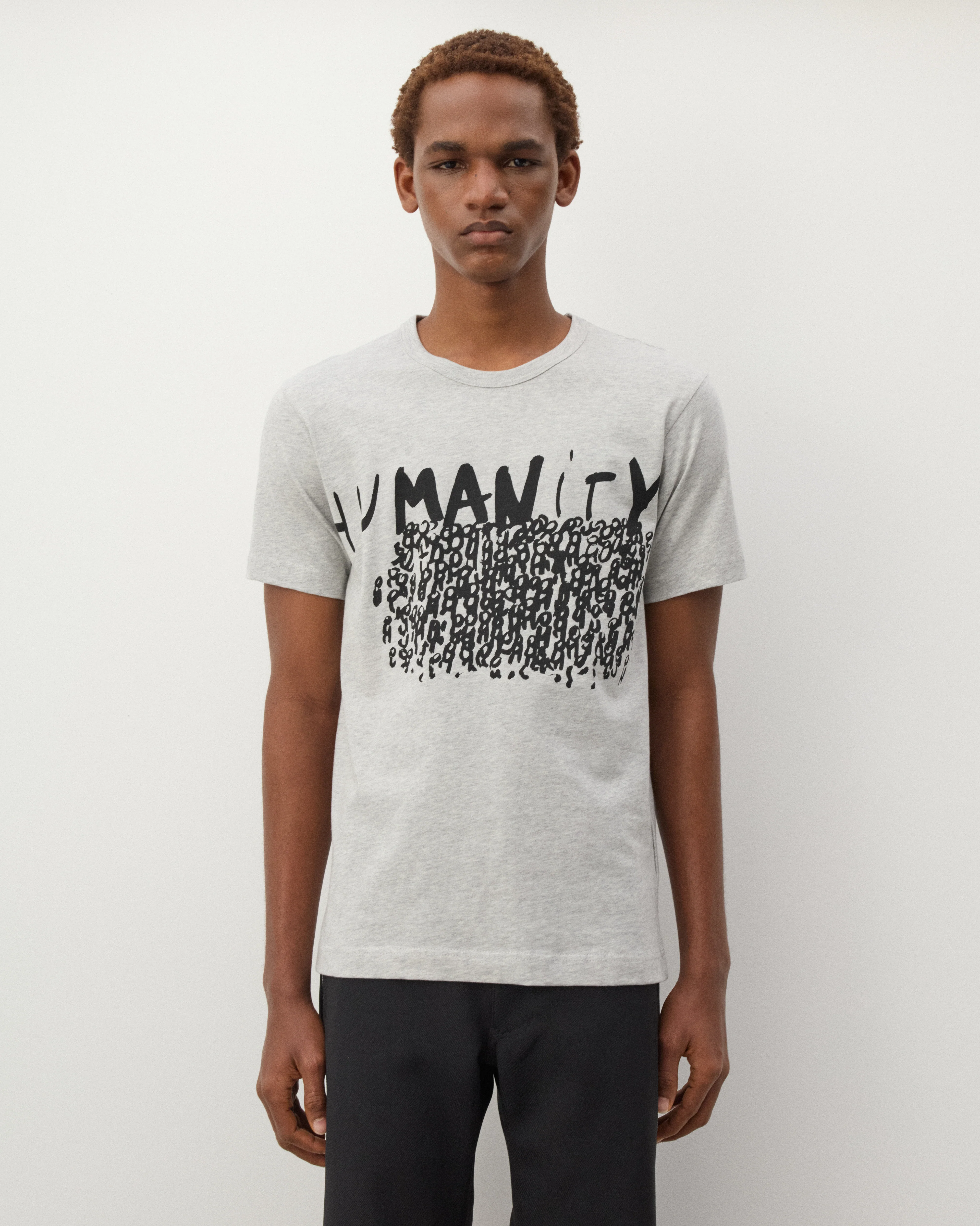 CDG Shirt - Men's Humanity T-Shirt - (Grey) - Image 3