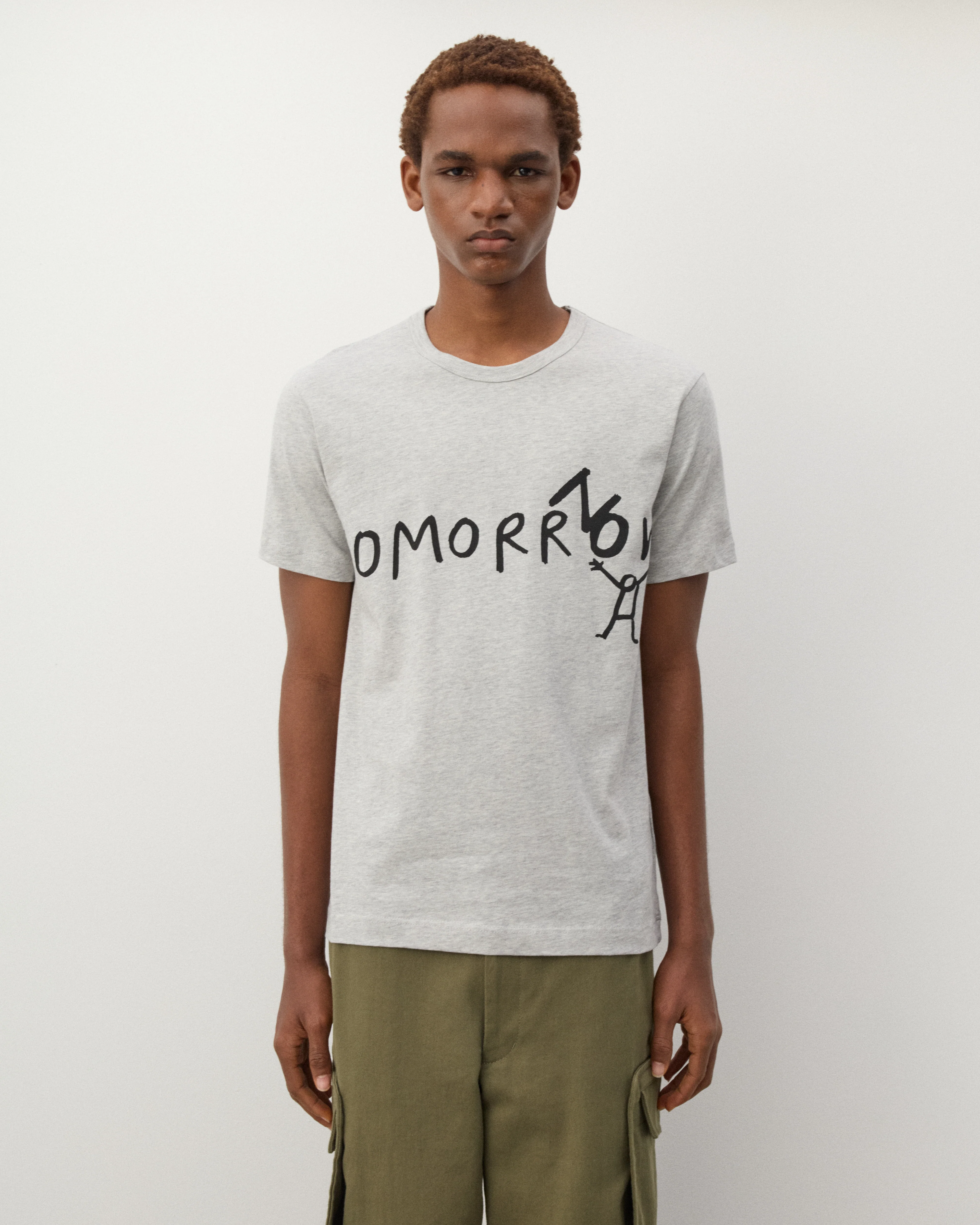 CDG Shirt - Men's Tomorrnow T-Shirt - (Grey) - Image 3