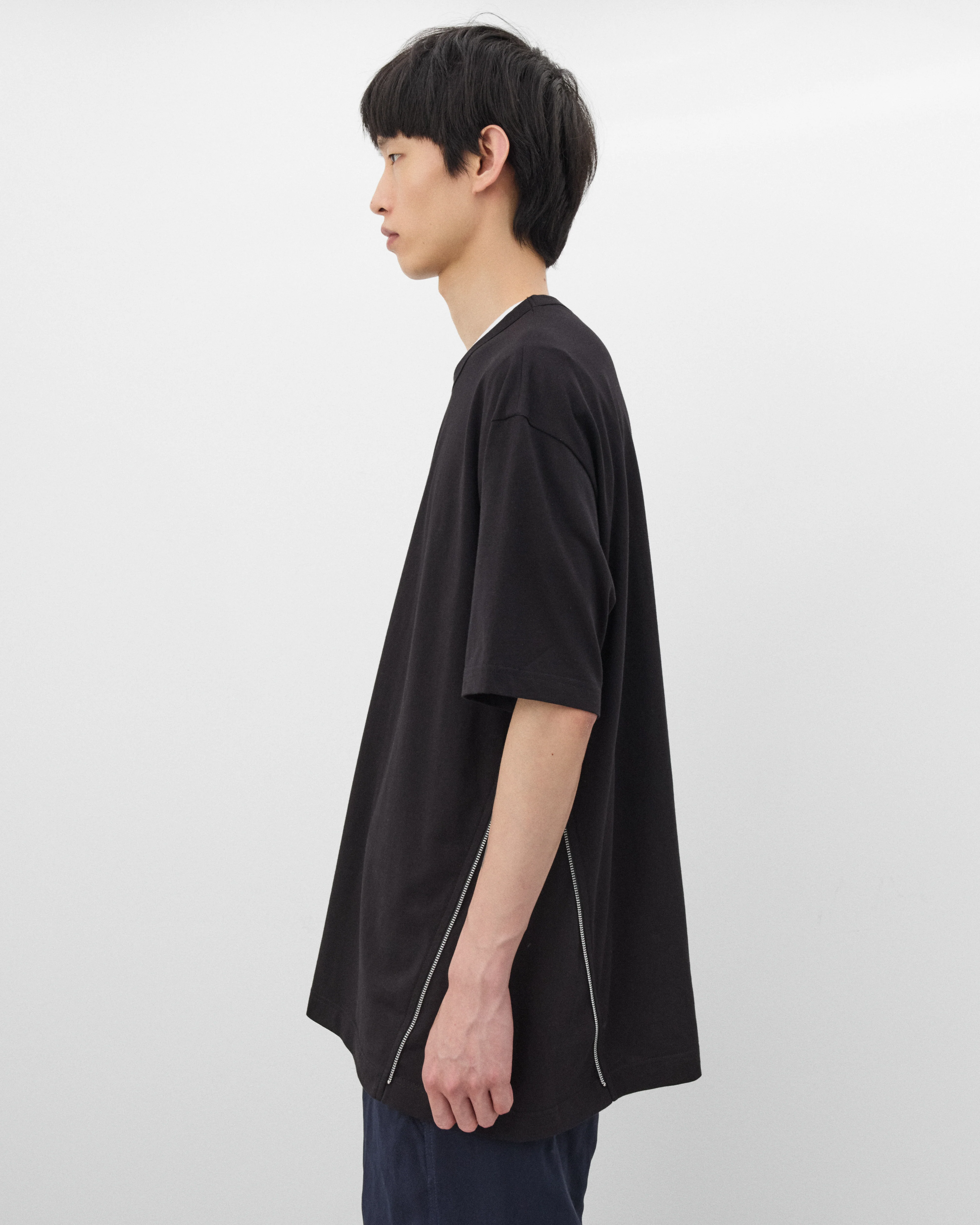 CDG Shirt - Men's Zip T-Shirt - (Black) - Image 4