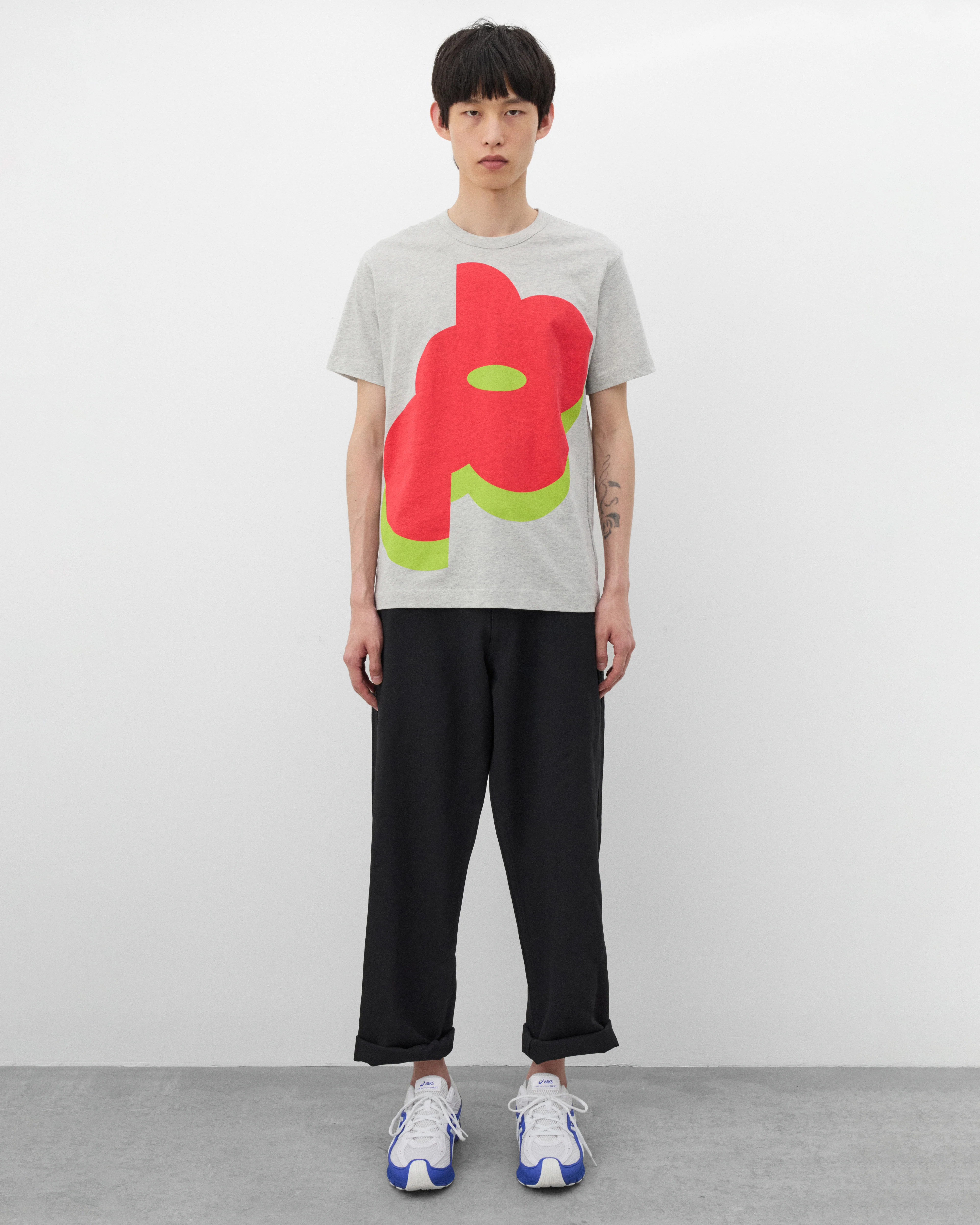 CDG Shirt - Men's Pattern T-Shirt - (Grey) - Image 6