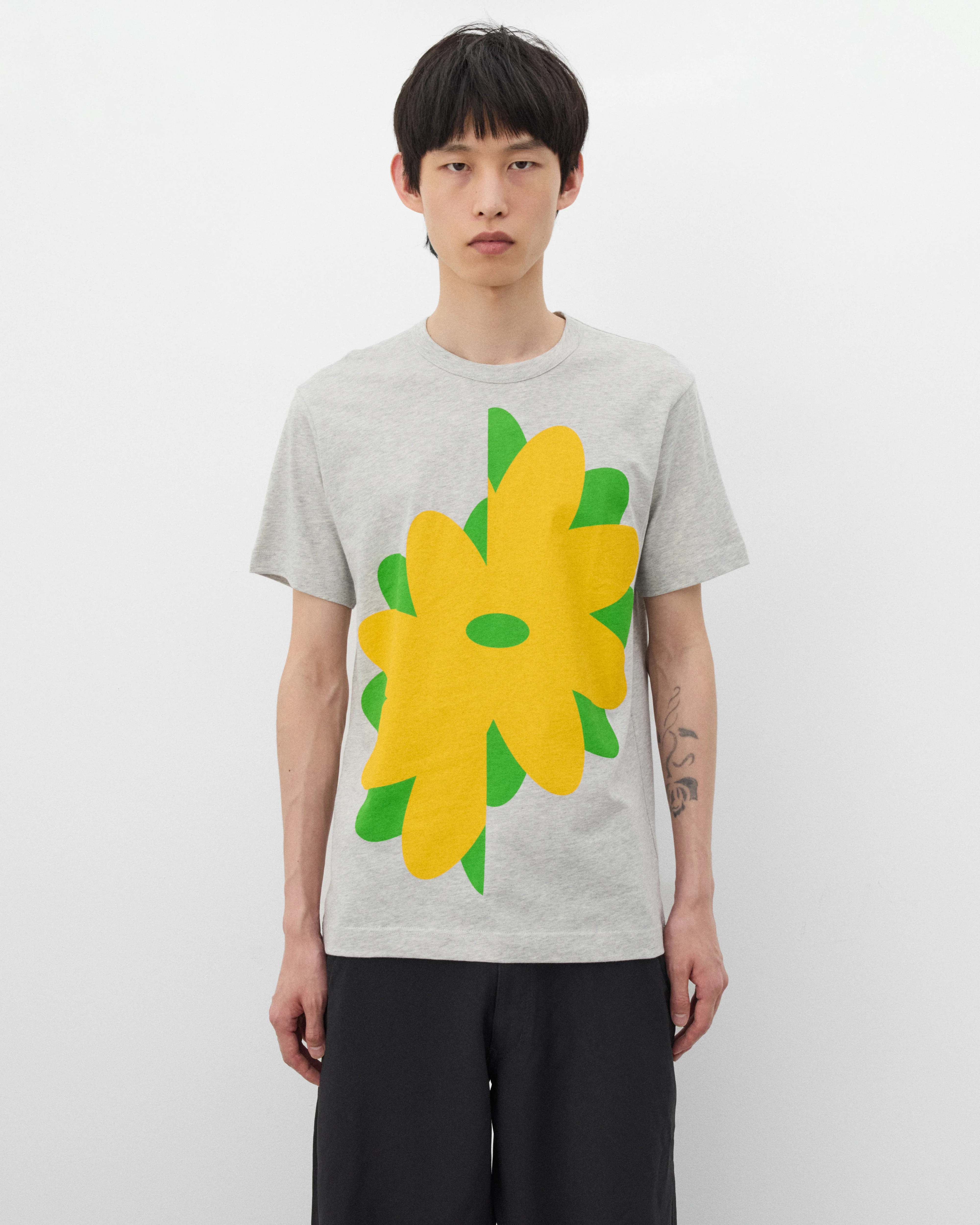CDG Shirt - Men's Pattern T-Shirt - (Grey) - Image 3