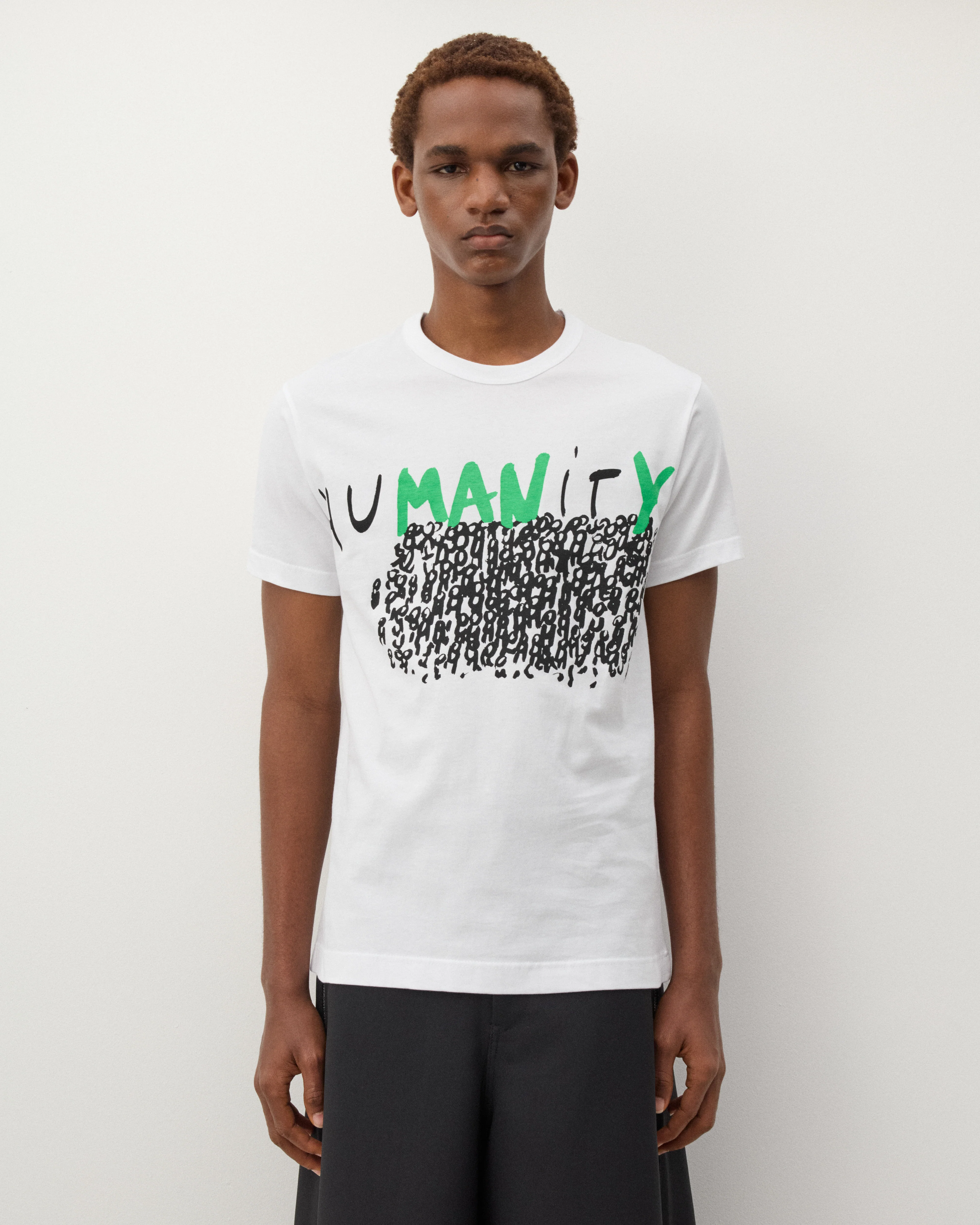CDG Shirt - Men's Humanity T-Shirt - (White) - Image 3